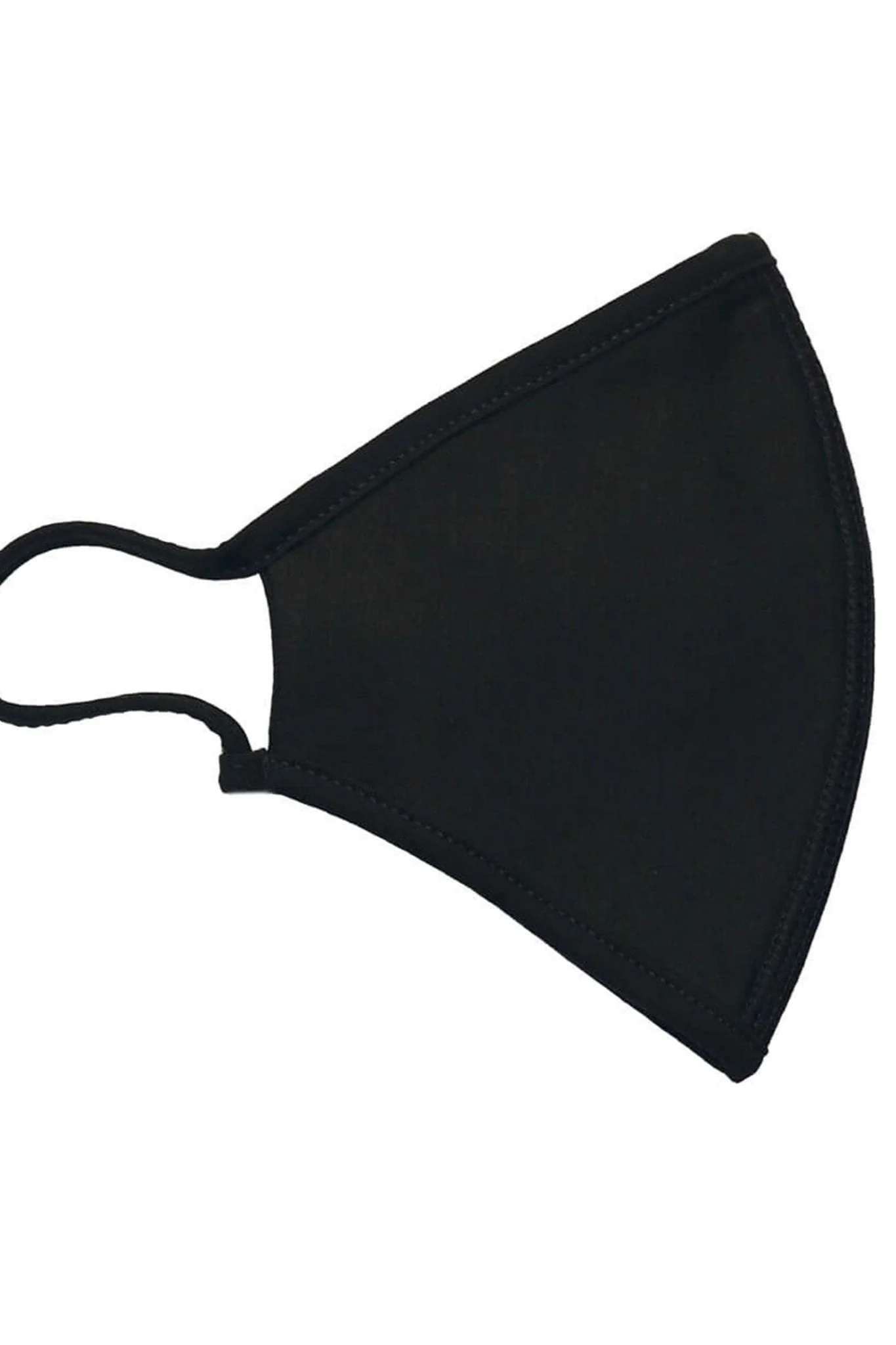 10 pcs. Fabric mask with 3 layers - Black (organic cotton) - Image 3