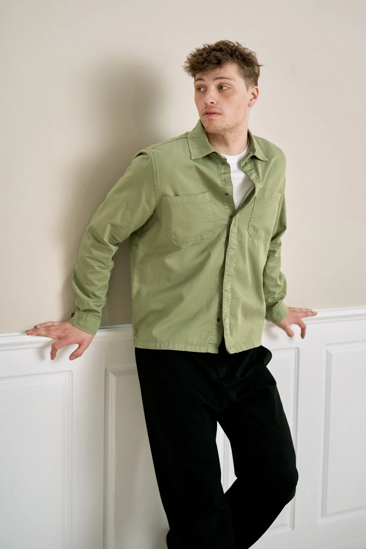 Alex Shirt Regular Fit - Light Olive - Image 2