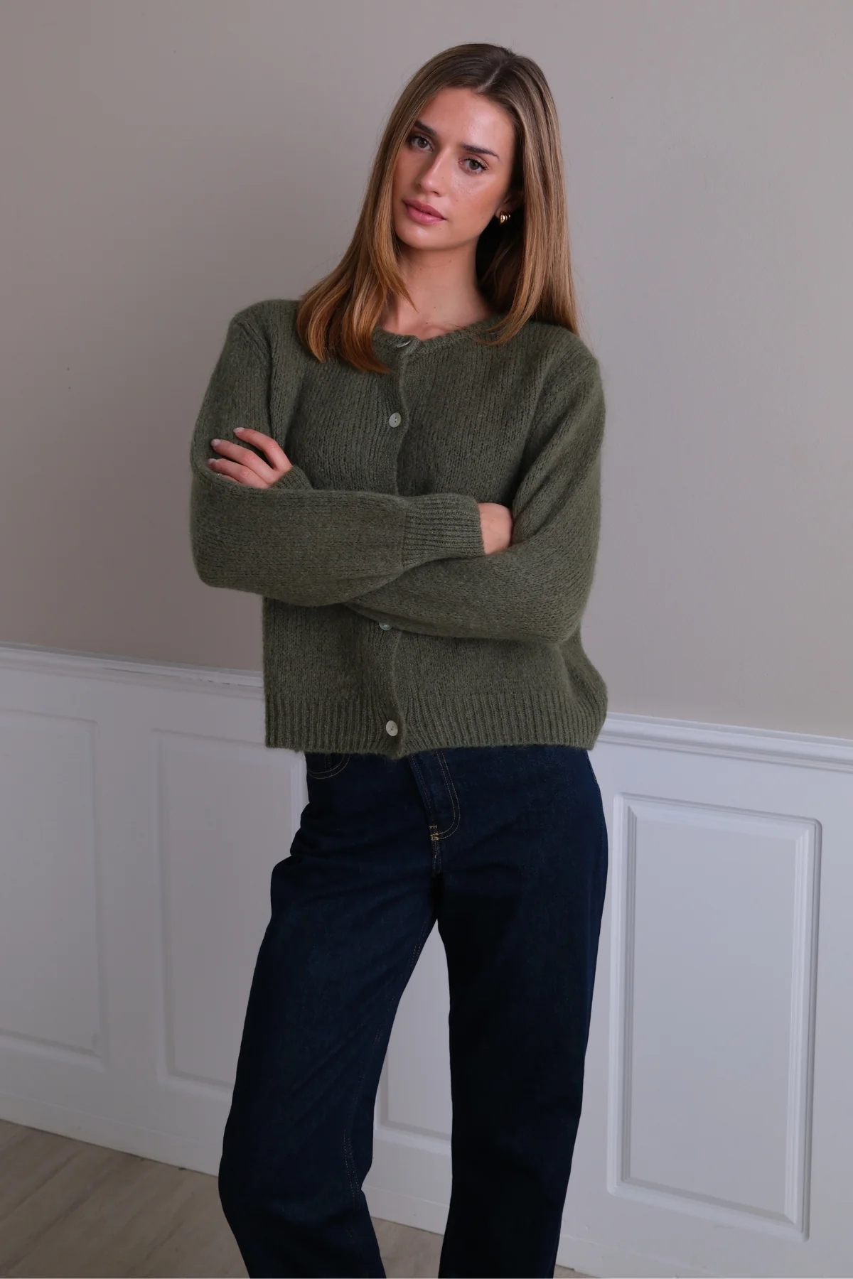 Anna Cardigan - Dark Green - Image 3
