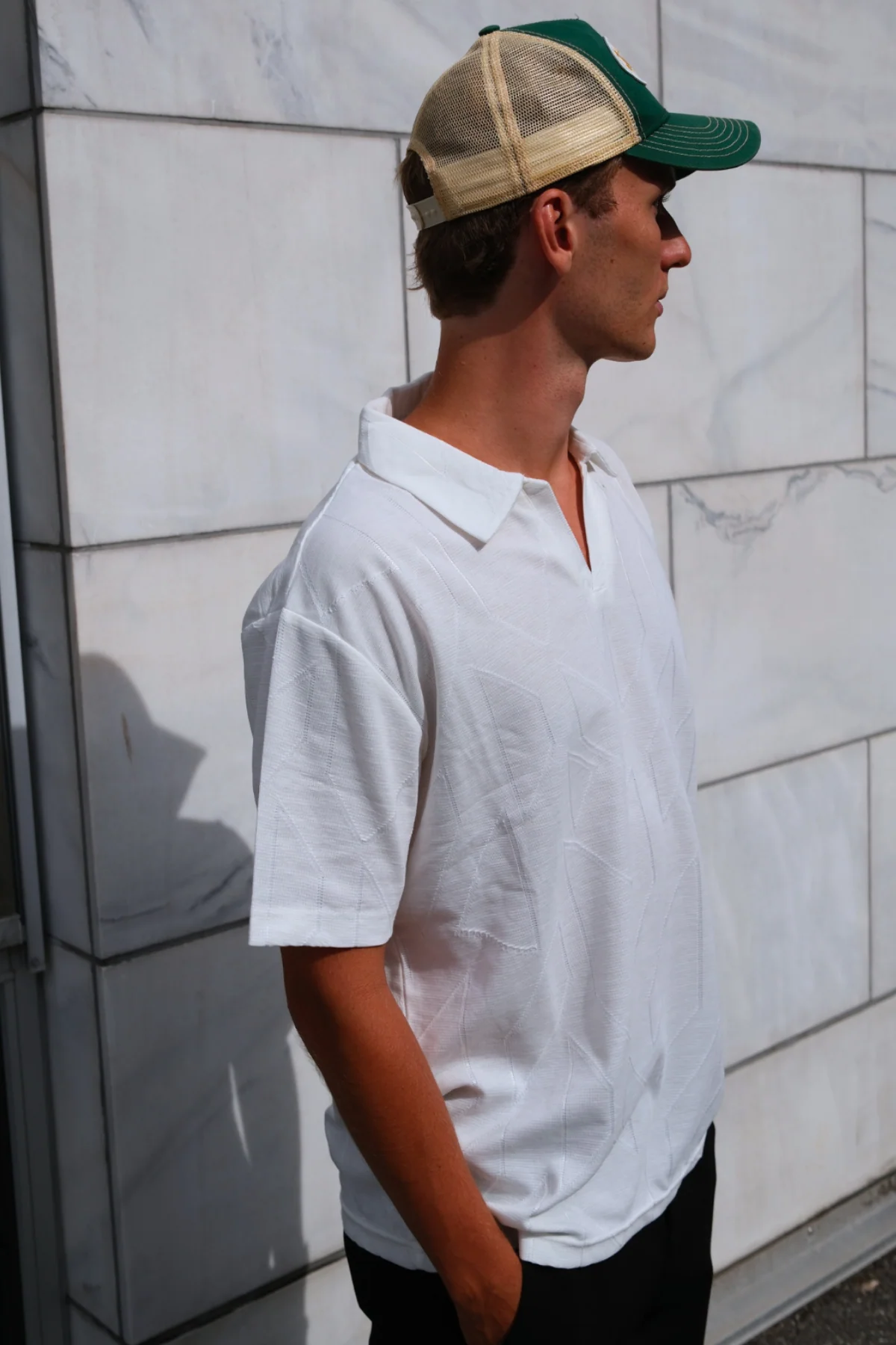 Atlas Textured Polo - White - Image 7