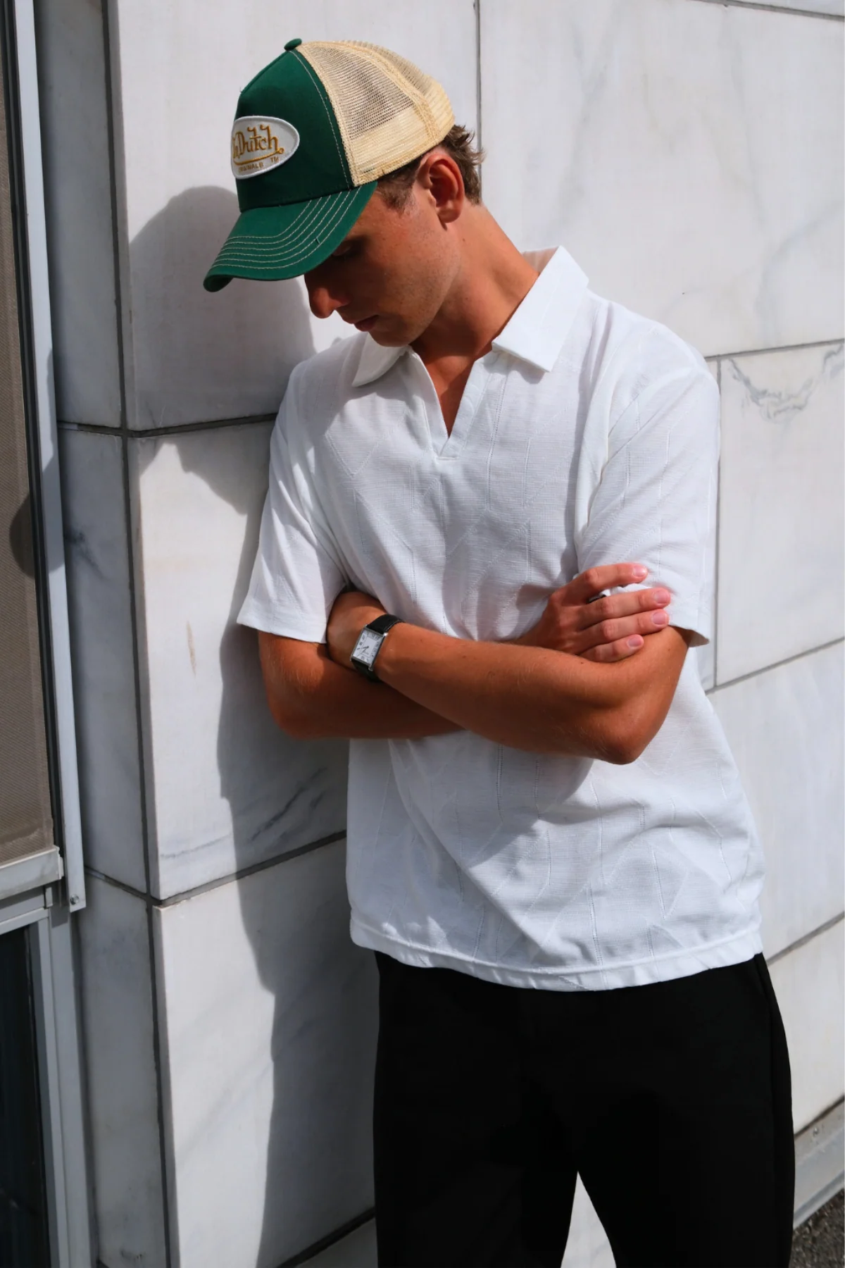 Atlas Textured Polo - White - Image 8