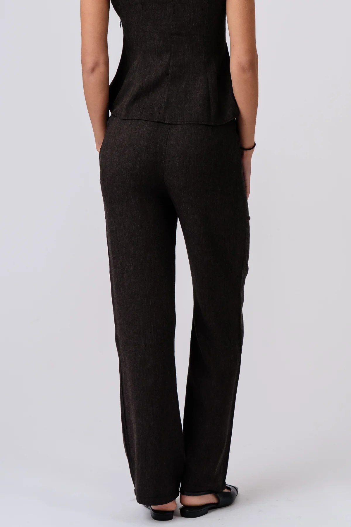 Aya Loose Pants - Brown - Image 3