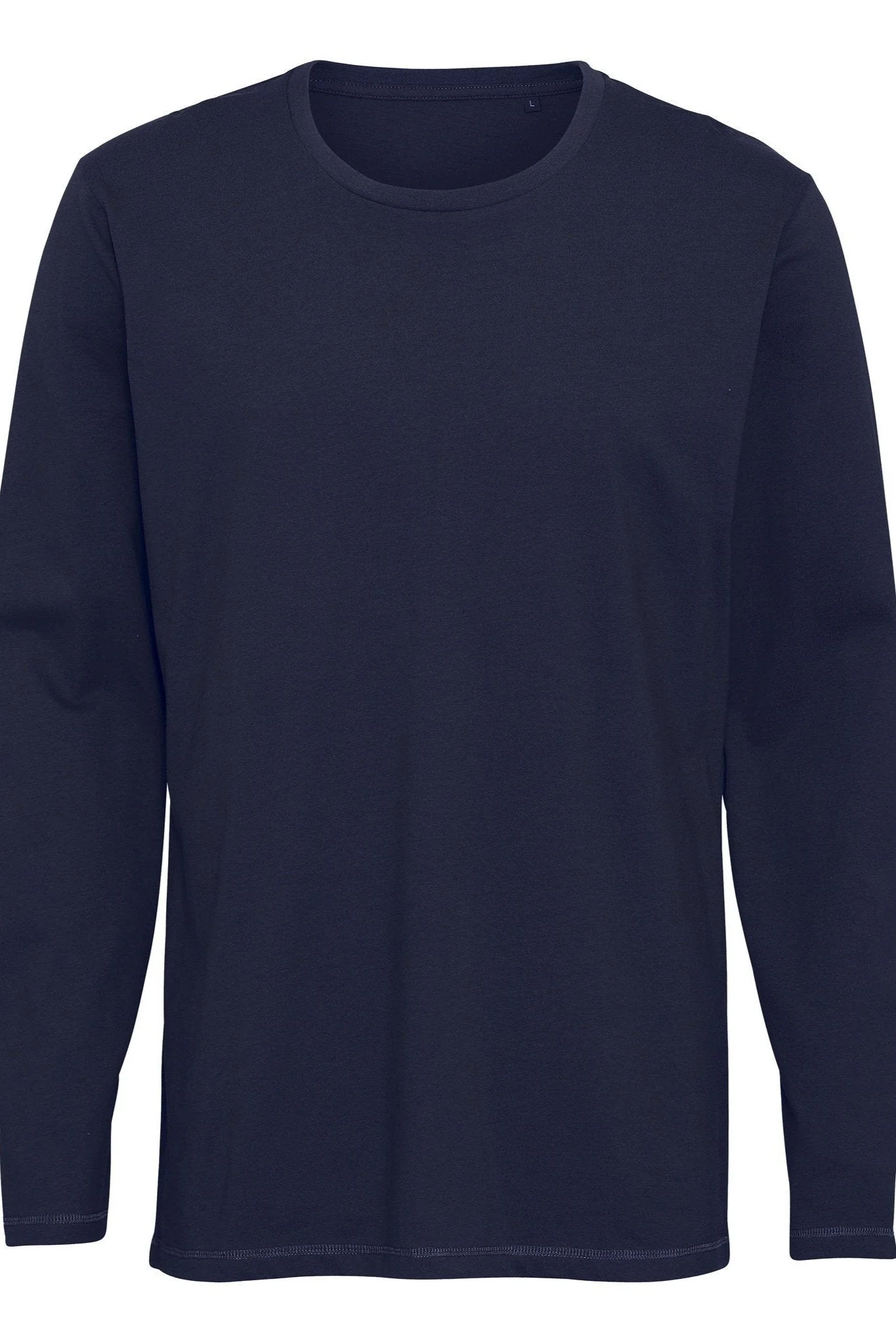 Basic Long-sleeved T-shirt - Navy - Image 4