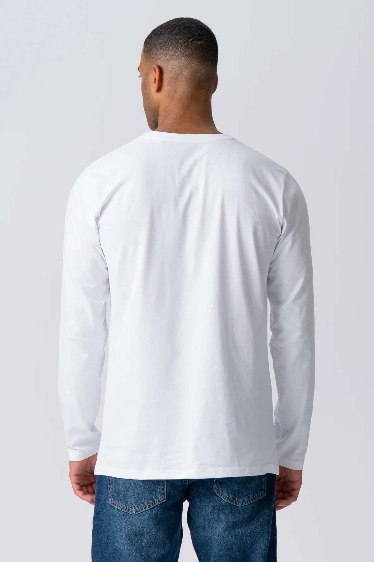 Basic Long-sleeved T-shirt - White - Image 5