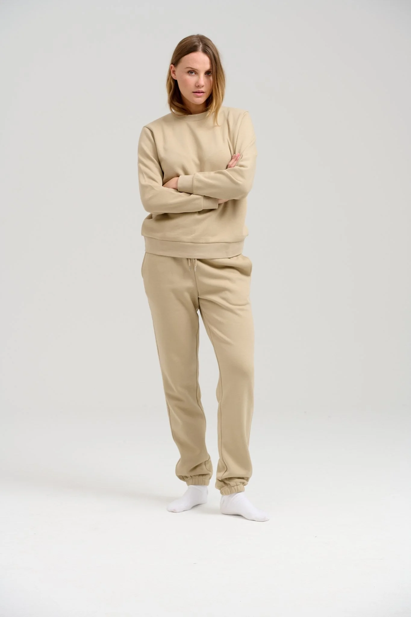 Basic Sweatpants - Dark Beige - Image 3