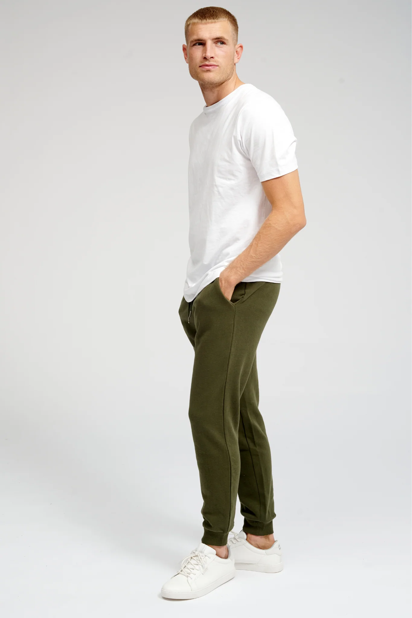 Basic Sweatpants - Dark Green - Image 3