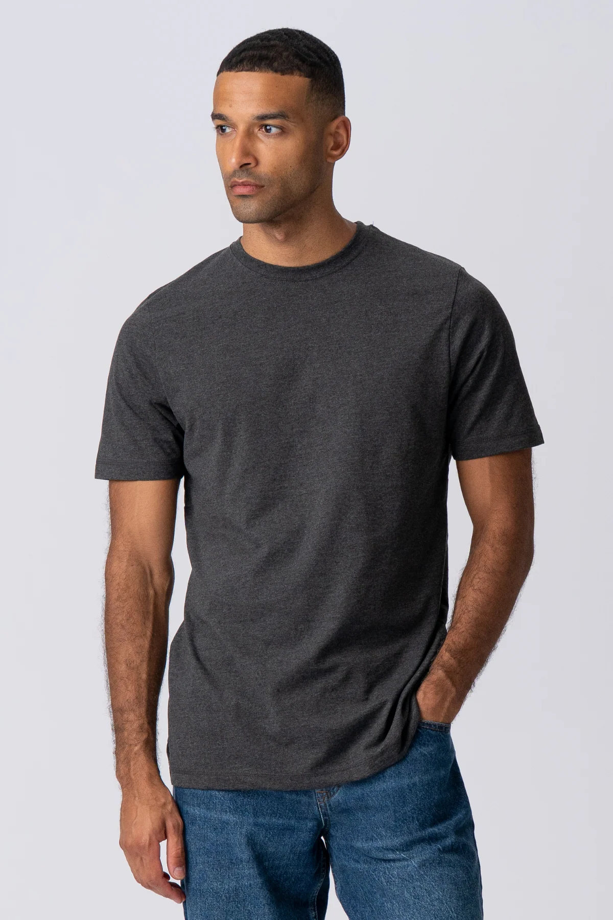Basic T-shirt - Dark Grey - Image 3