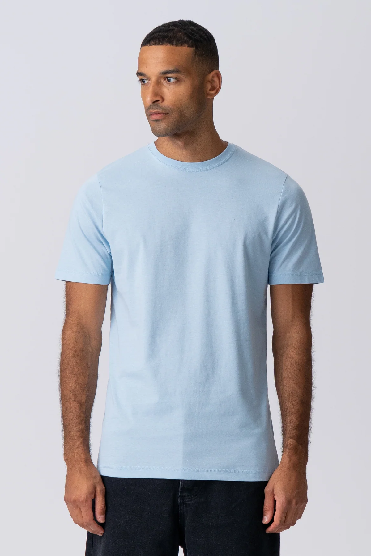 Basic T-shirt - Light Blue - Image 3