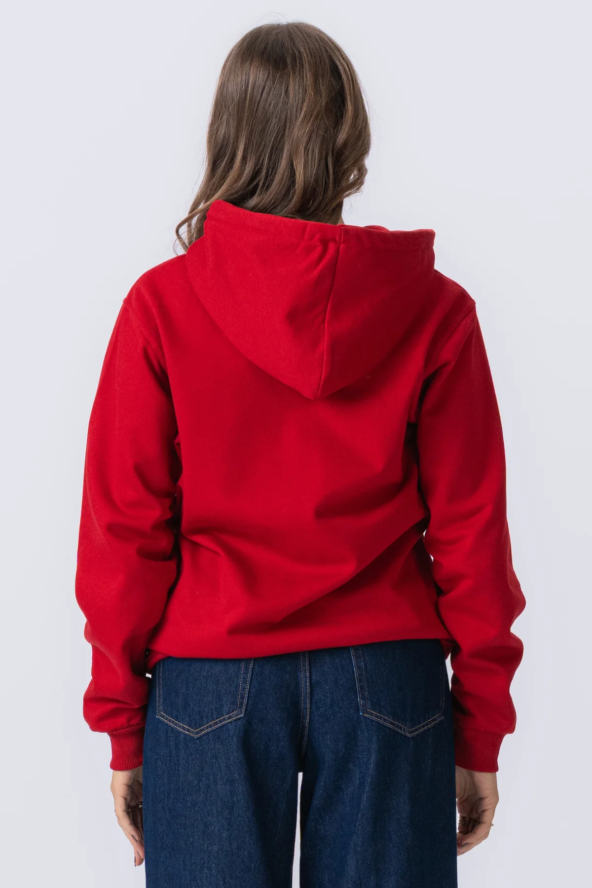 Basic zip hoodie - Red - Image 3
