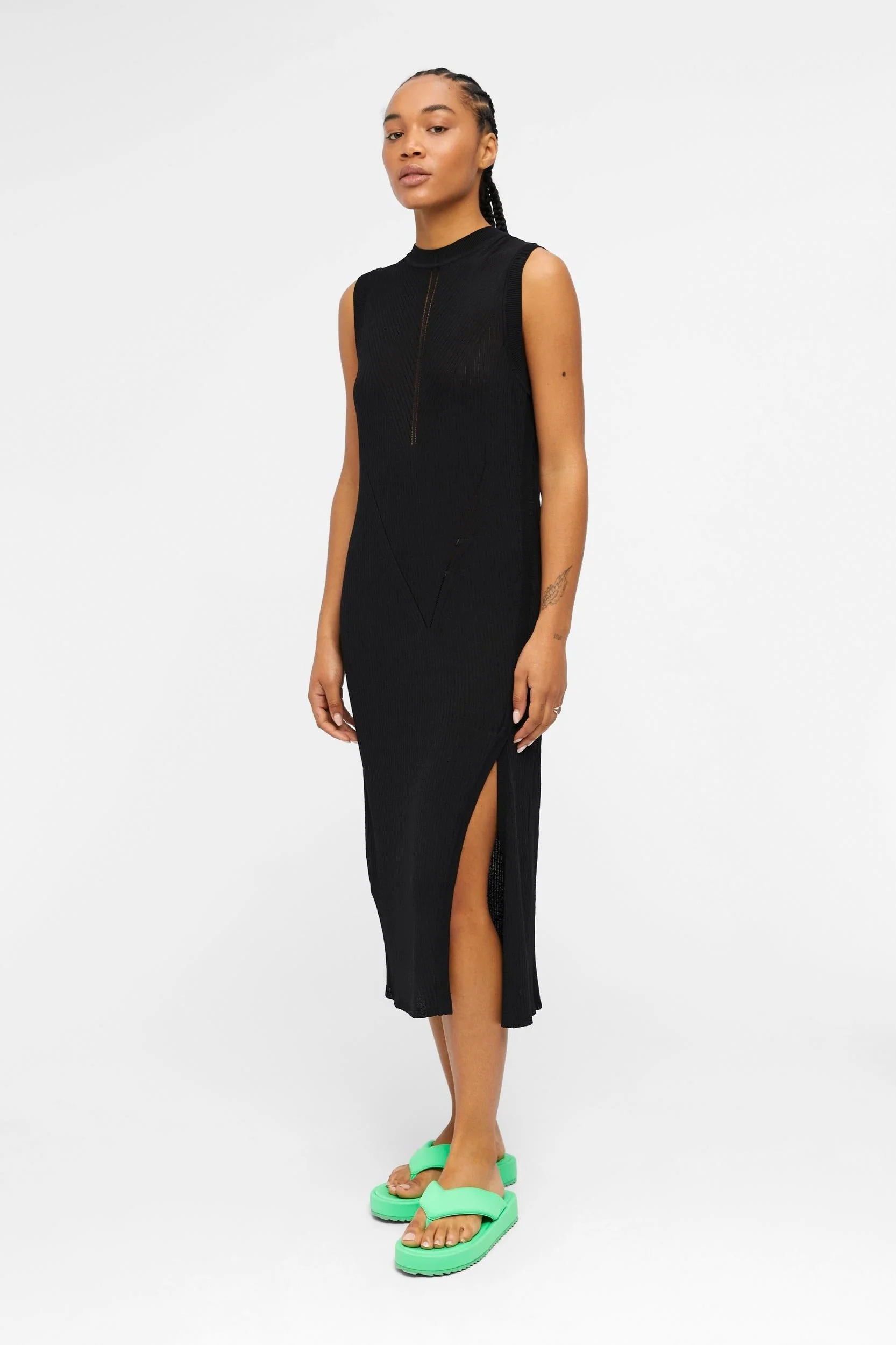 Bianka Knit Kjole - Sort - Image 3