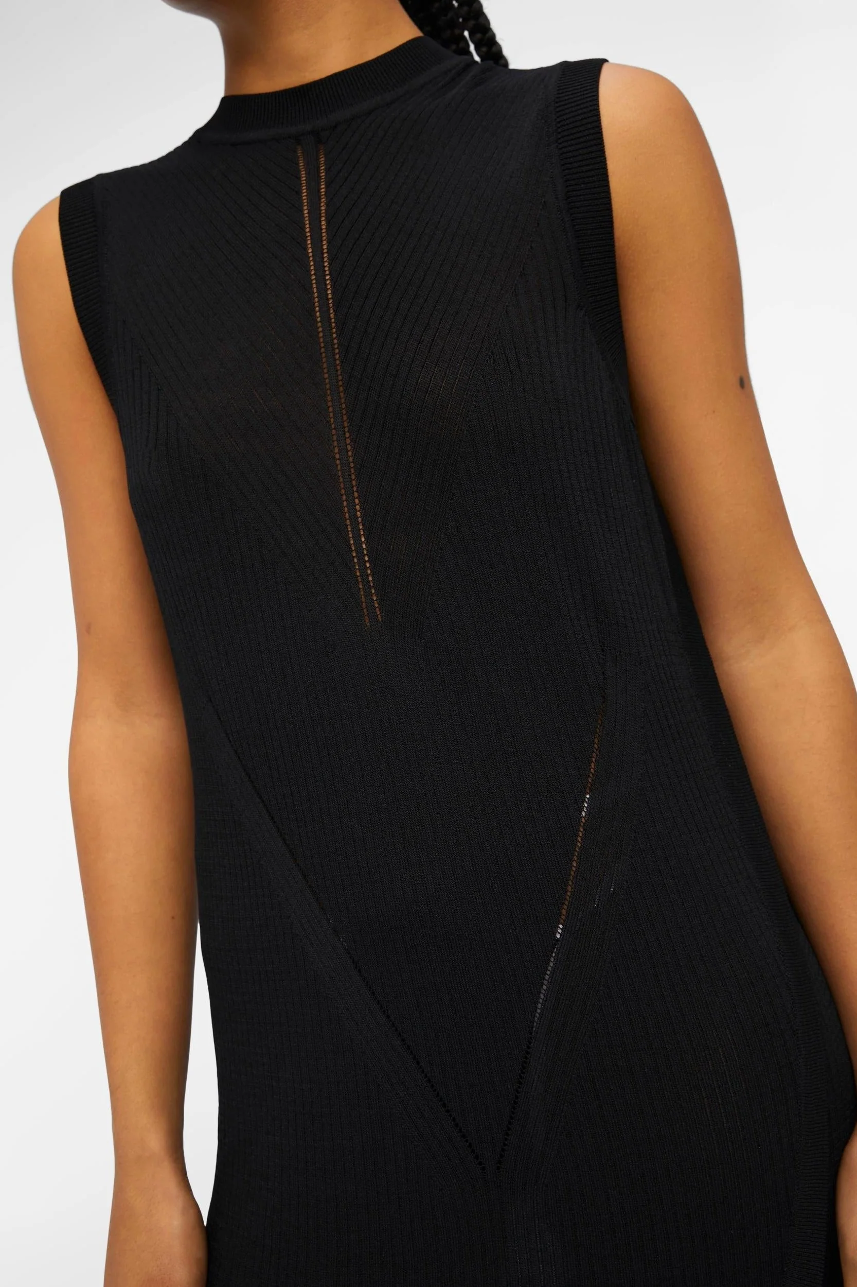 Bianka Knit Kjole - Sort - Image 4