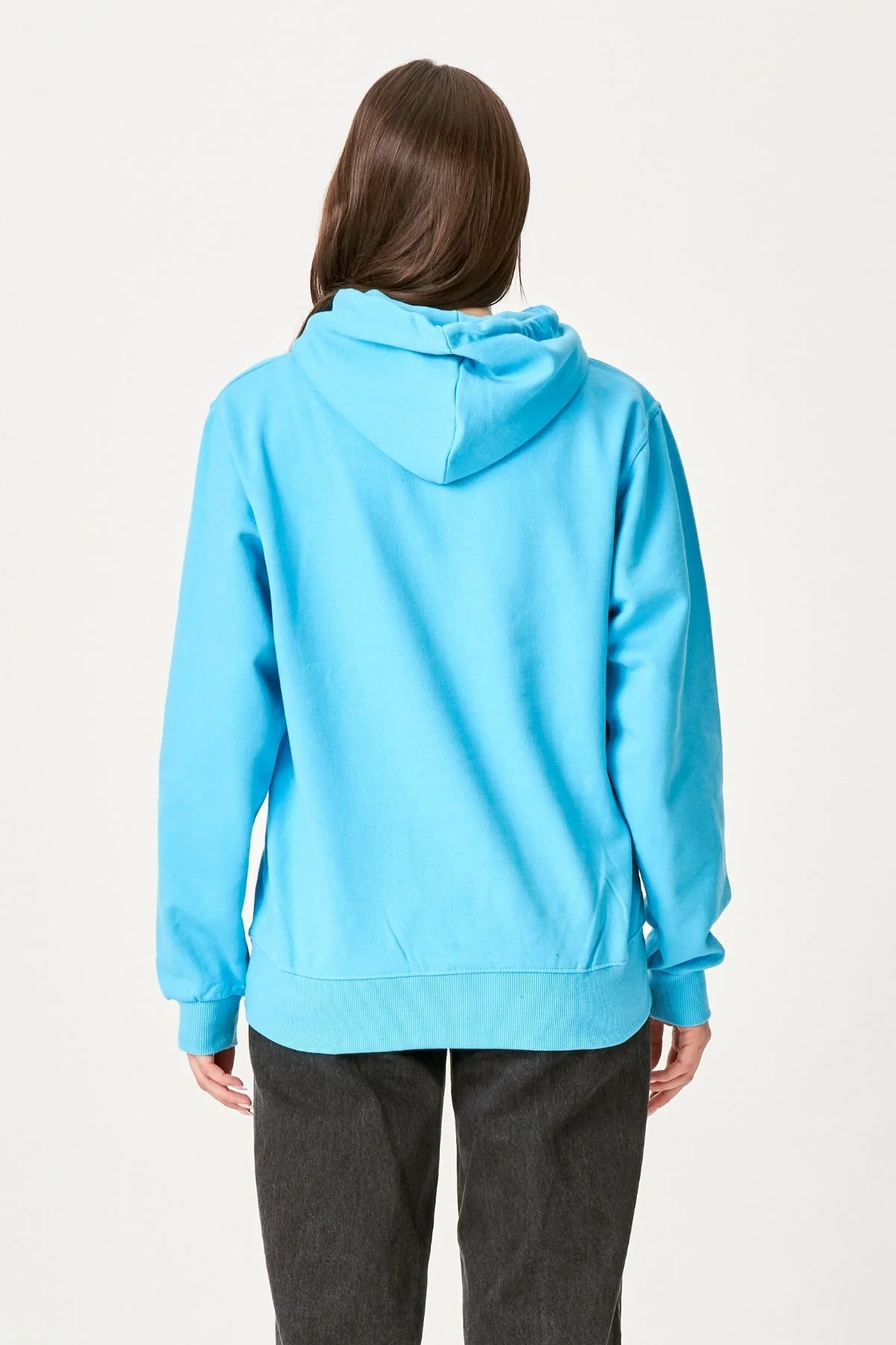 Oversized Hoodie - Turquoise Blue - Image 2