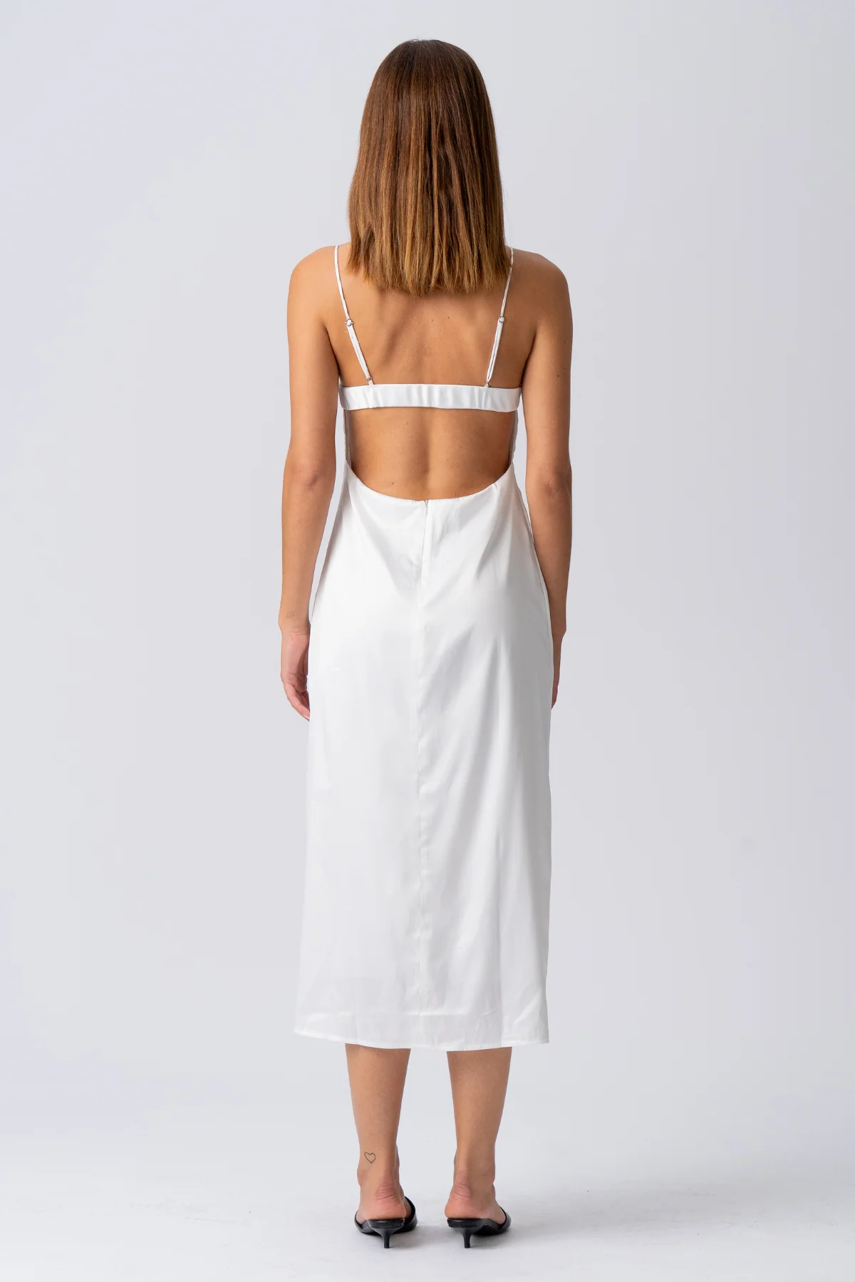 Elina Strap Dress - White - Image 6