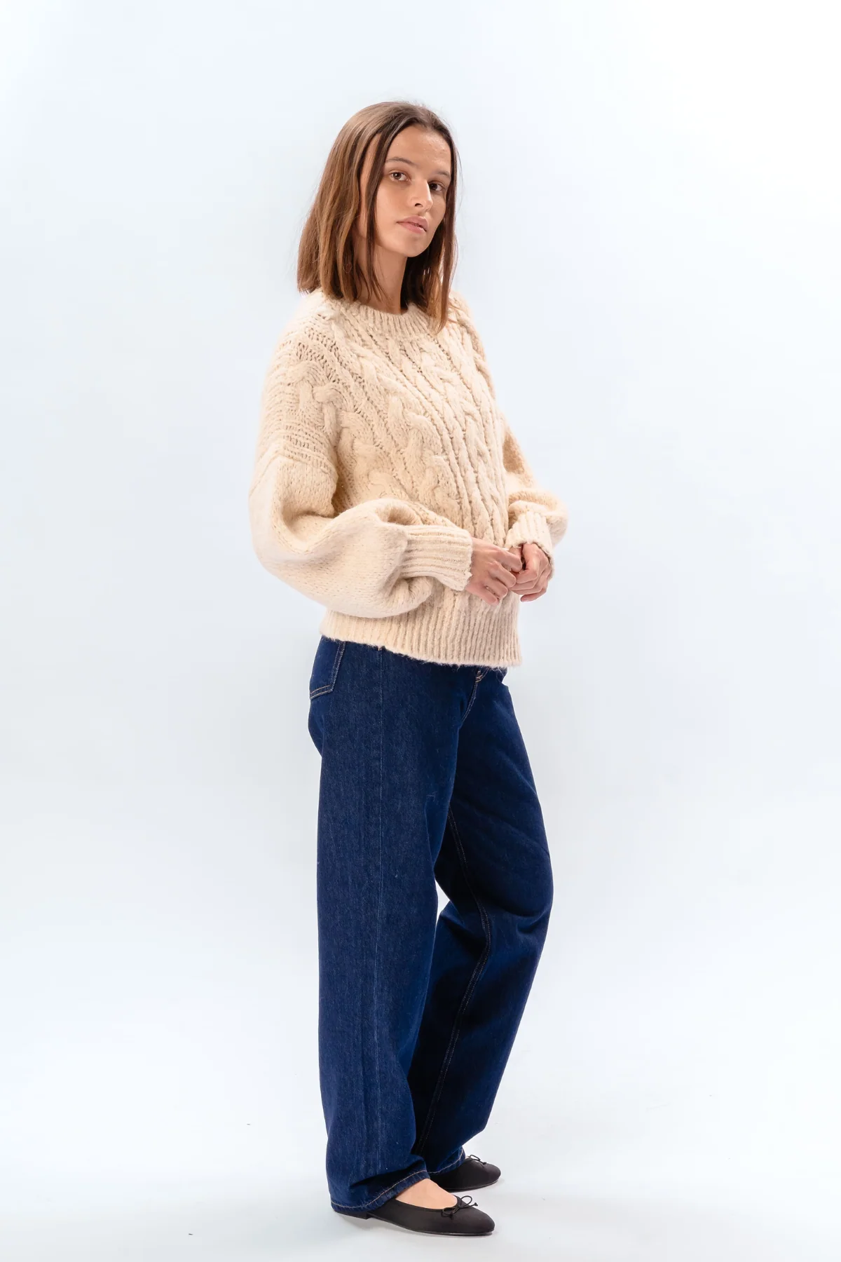 Emma Cable Knit - Off White - Image 4