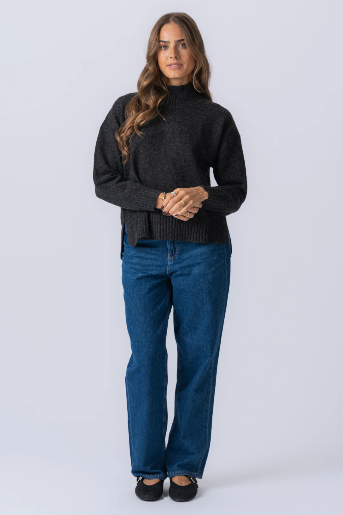 Emma Knit - Dark Grey Melange - Image 7