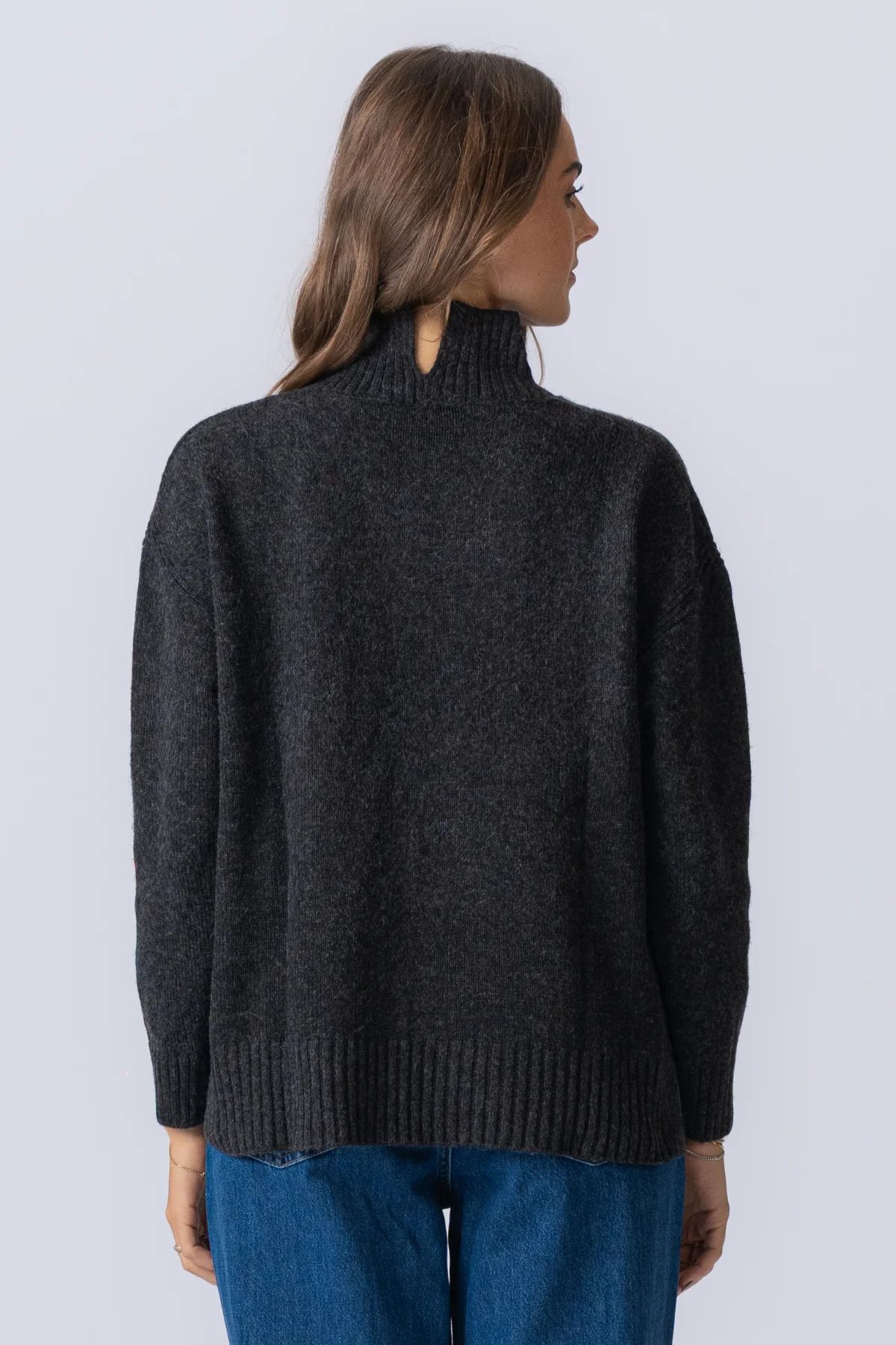 Emma Knit - Dark Grey Melange - Image 8