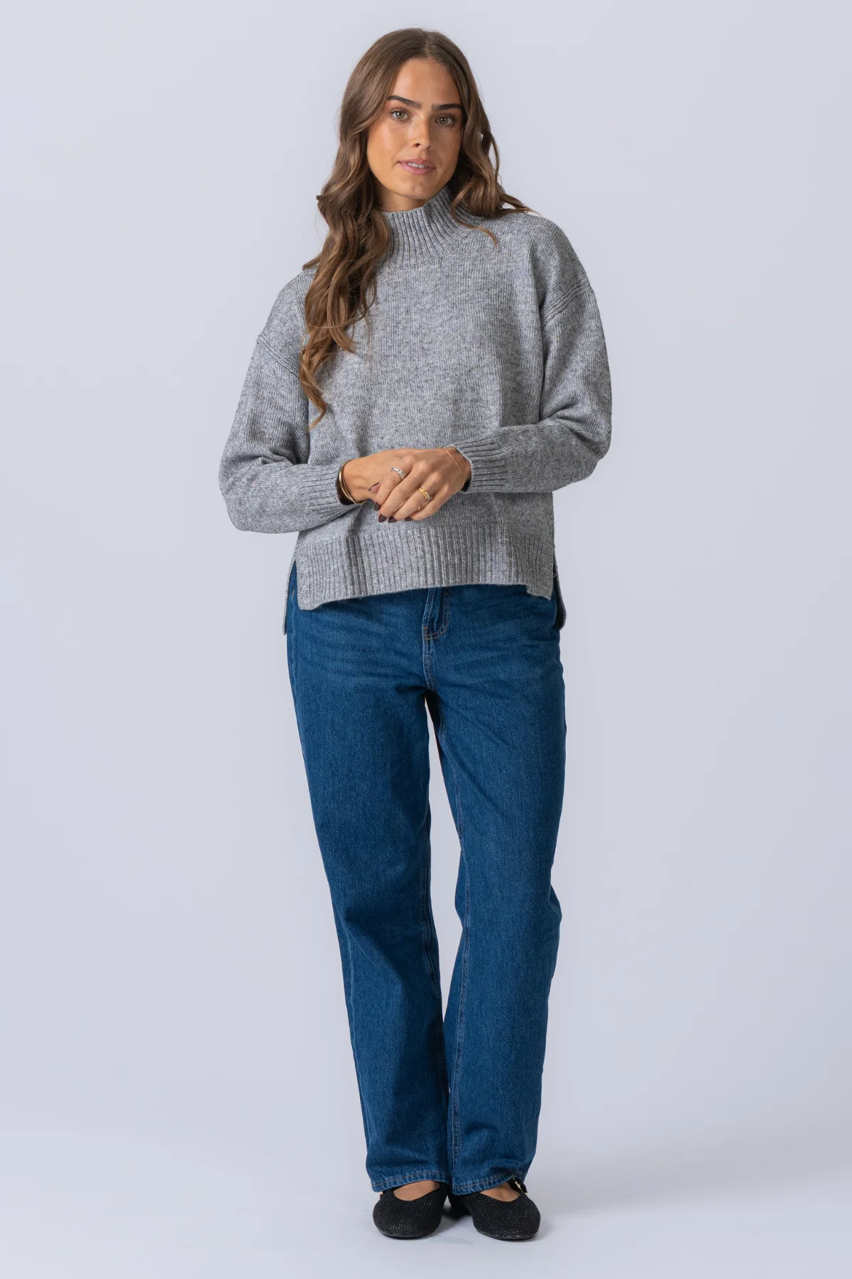 Emma Knit - Light Grey Melange - Image 6