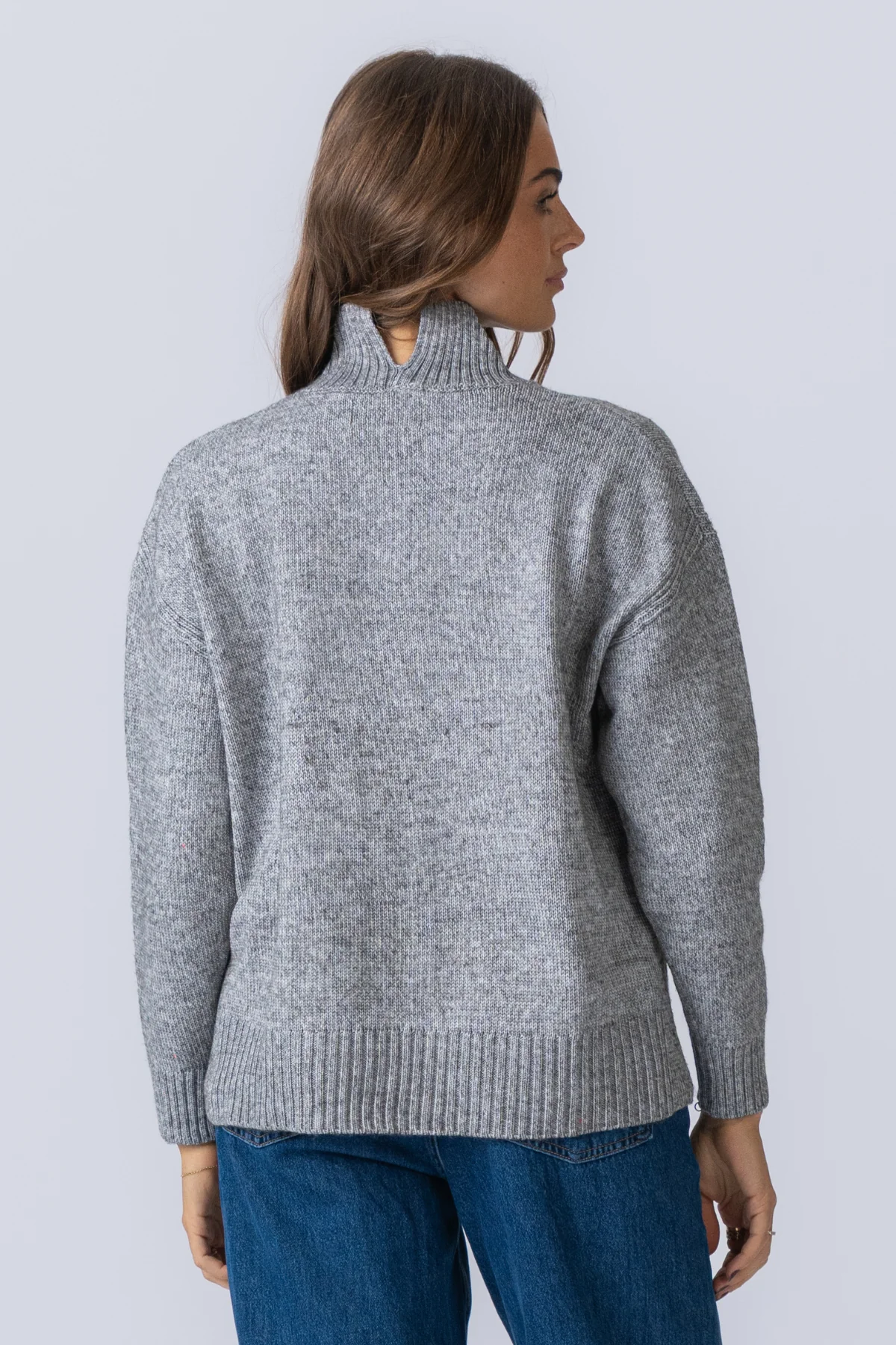 Emma Knit - Light Grey Melange - Image 7