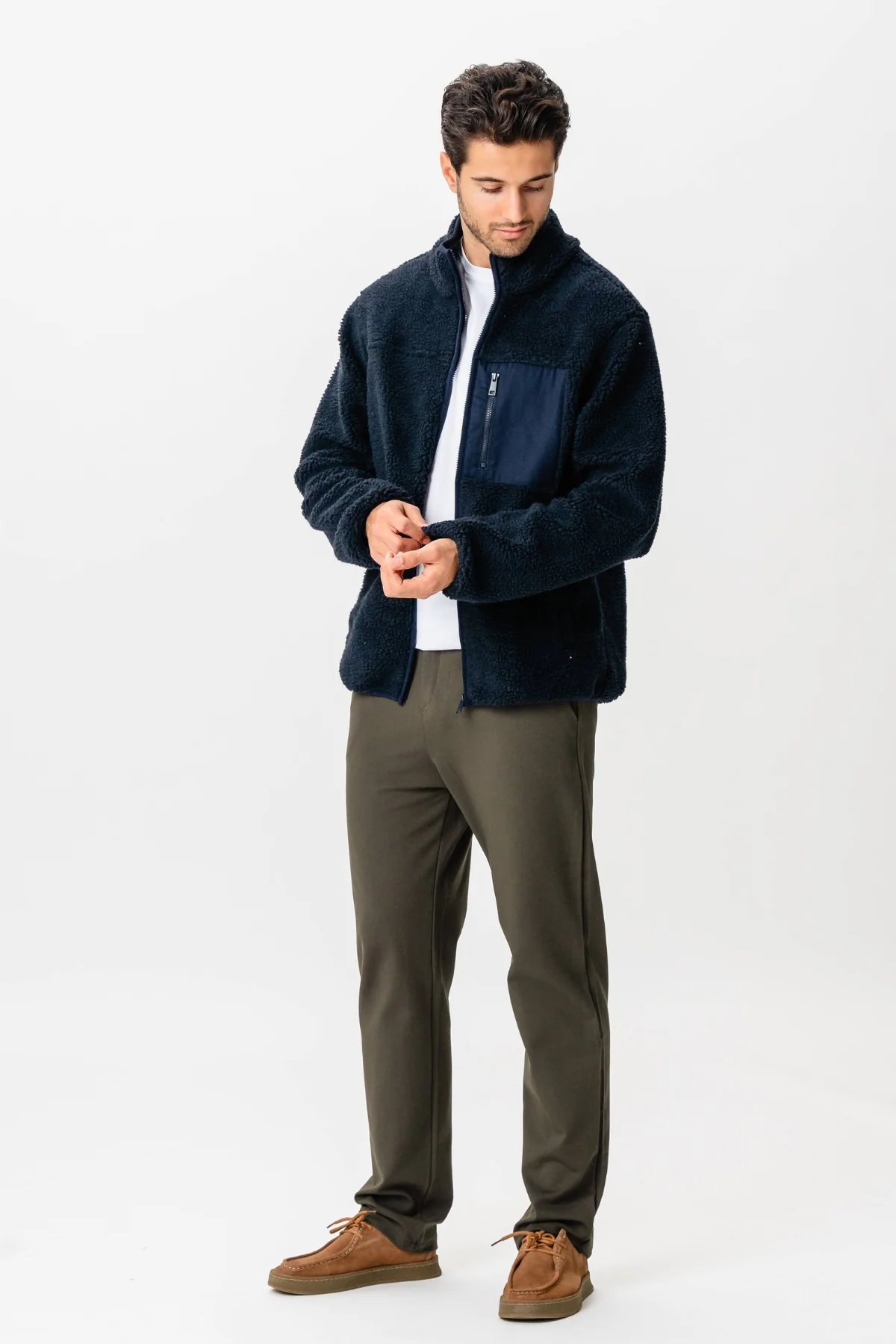 Fleece Jacket - Navy - Image 5