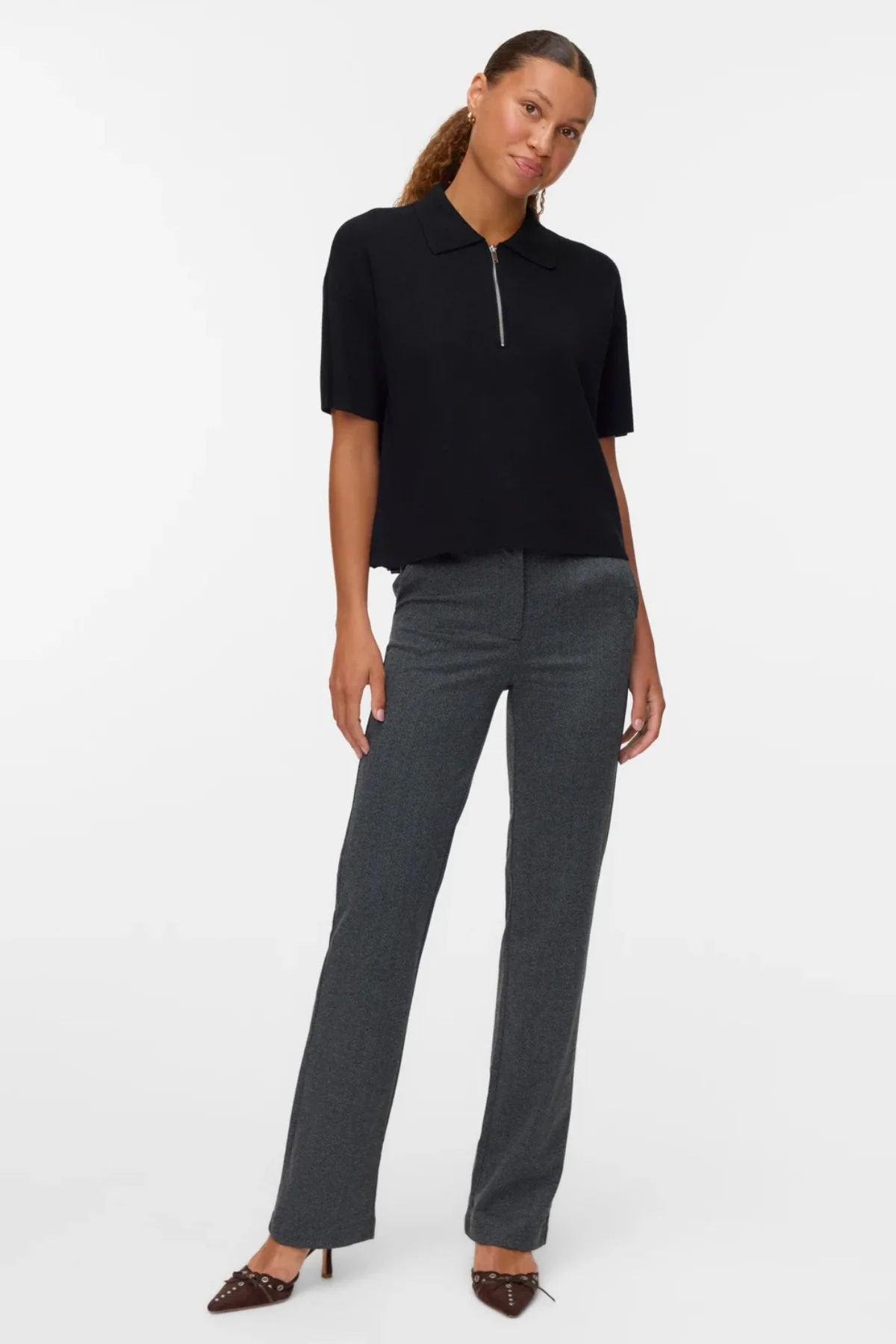 Gold 2/4 Poloneck Pullover - Black - Image 2