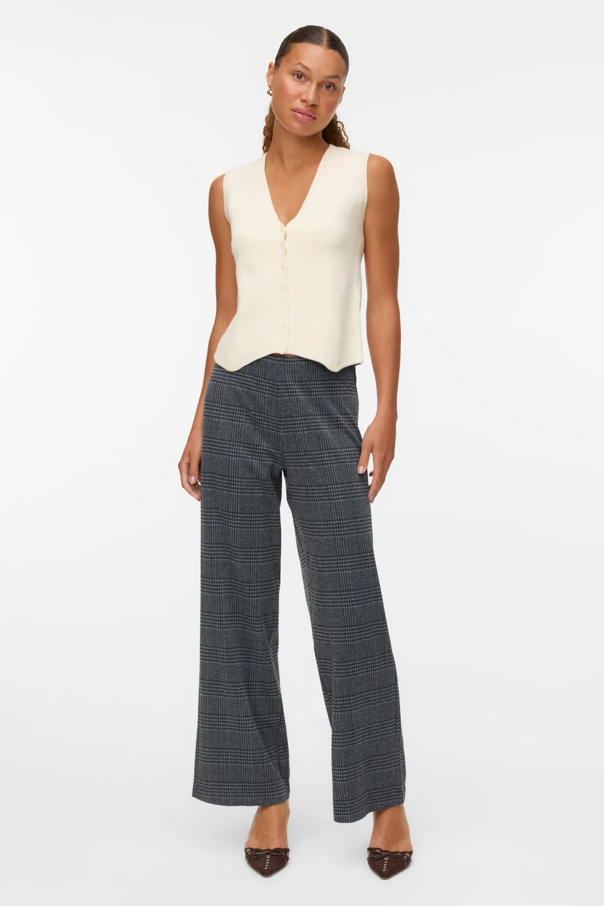 Gold V-Neck Vest - Birch - Image 2