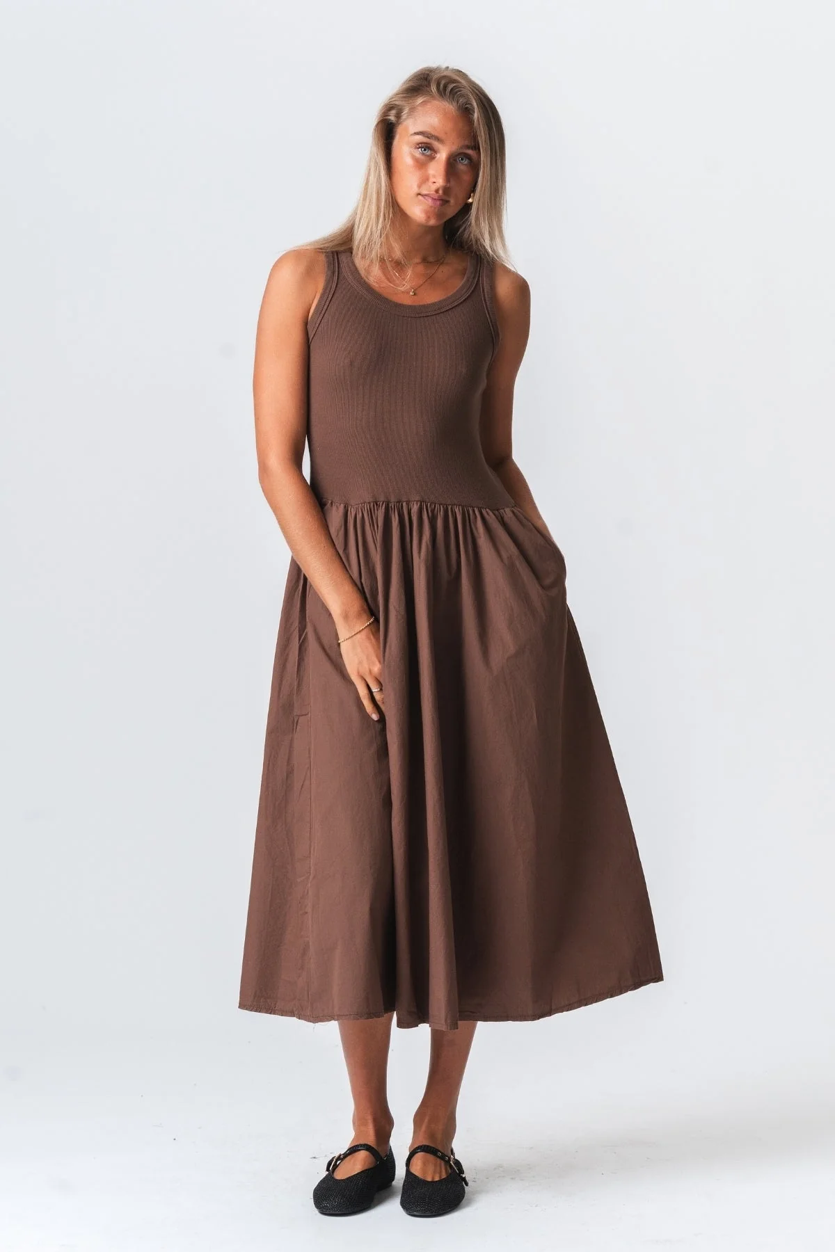 Hanna Dress - Brown - Image 4