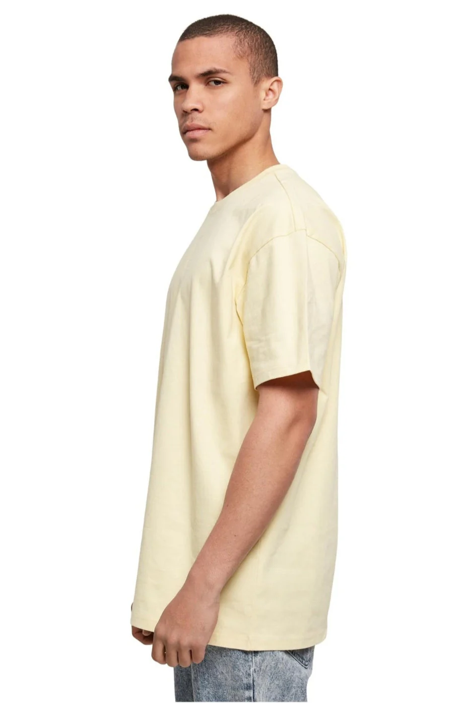 Heavy Oversized T-shirt - Soft Yellow - Image 3
