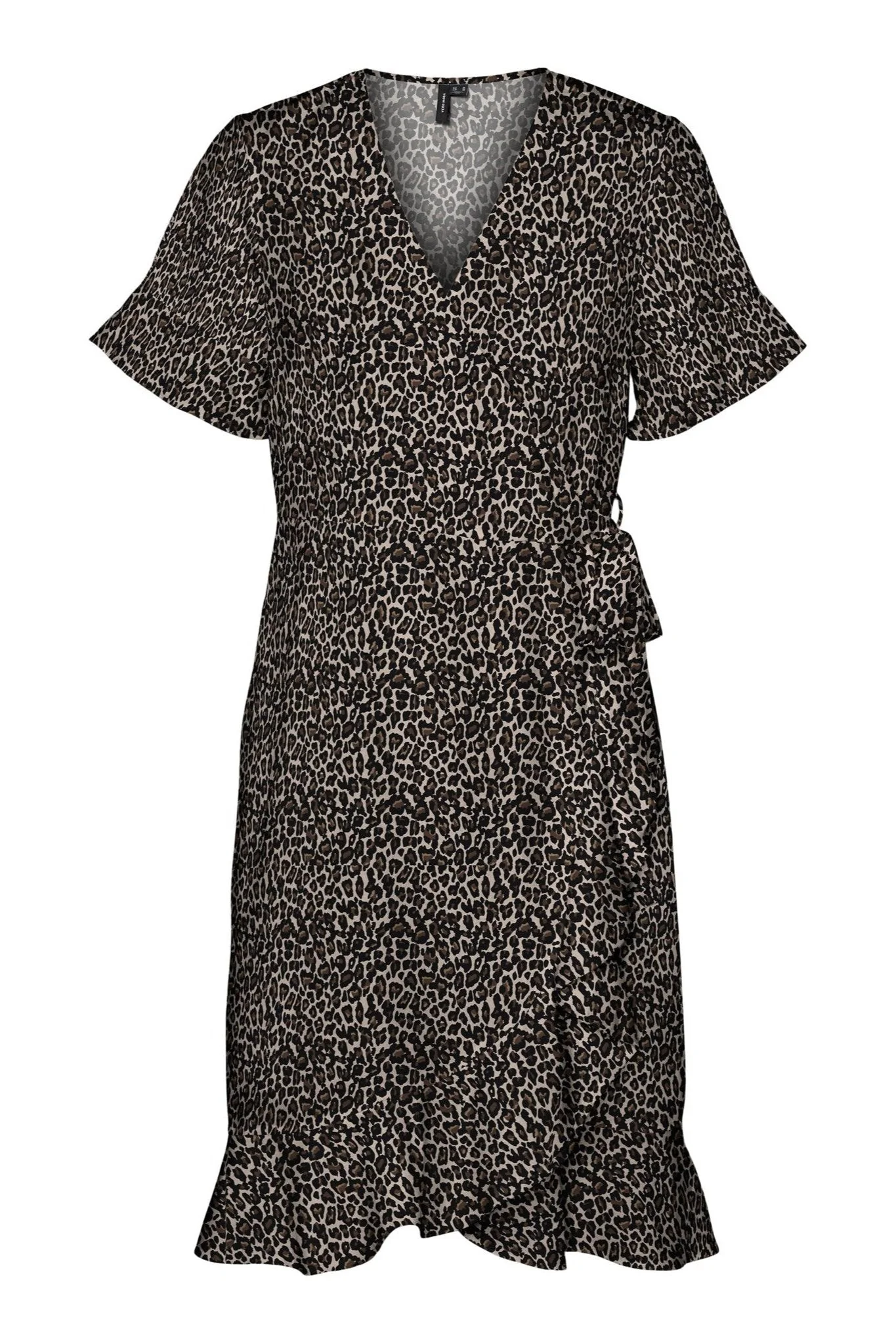 Henna Mini Wrap Dress - Oatmeal - Image 5