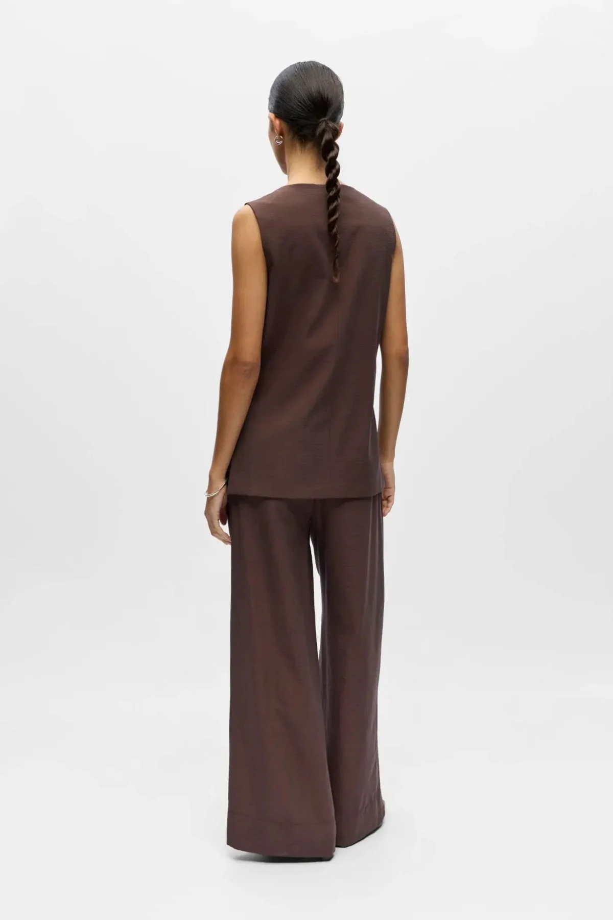 Isla Yui Waistcoat - Seal Brown - Image 3