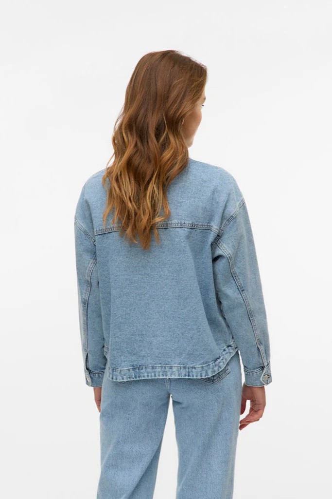 Jamie Denim Shacket - Light Blue Denim - Image 4