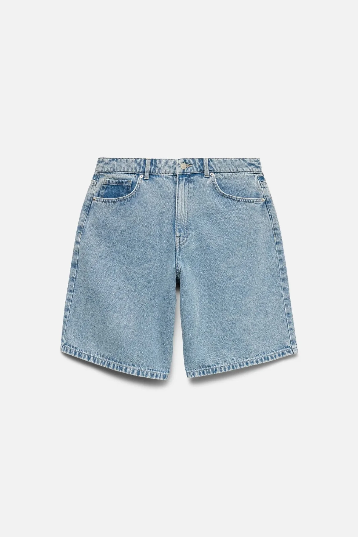 Kath Long Denim Shorts - Light Blue Denim - Image 8