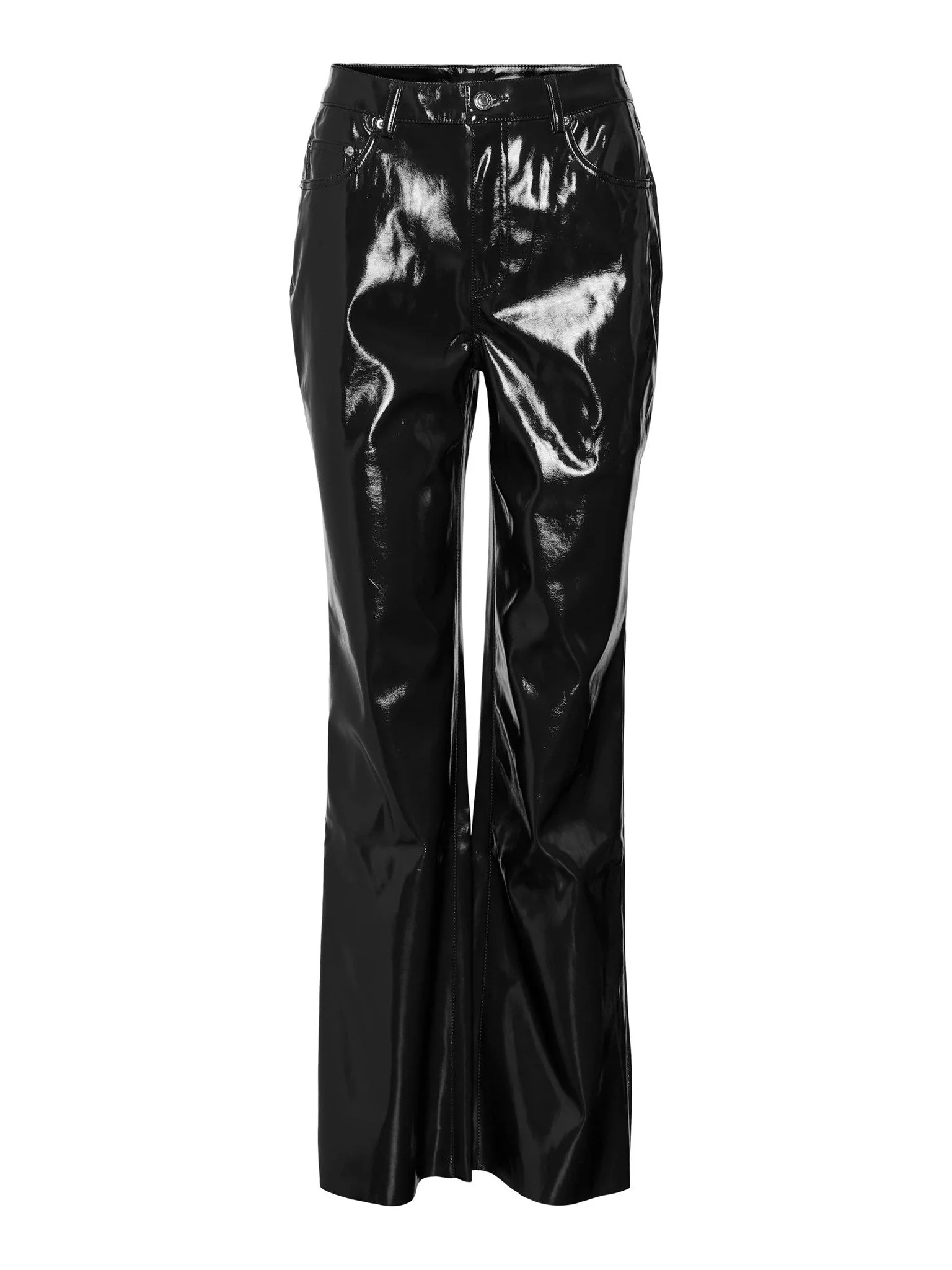 Kithy Loose Glossy Pants - Black - Image 5