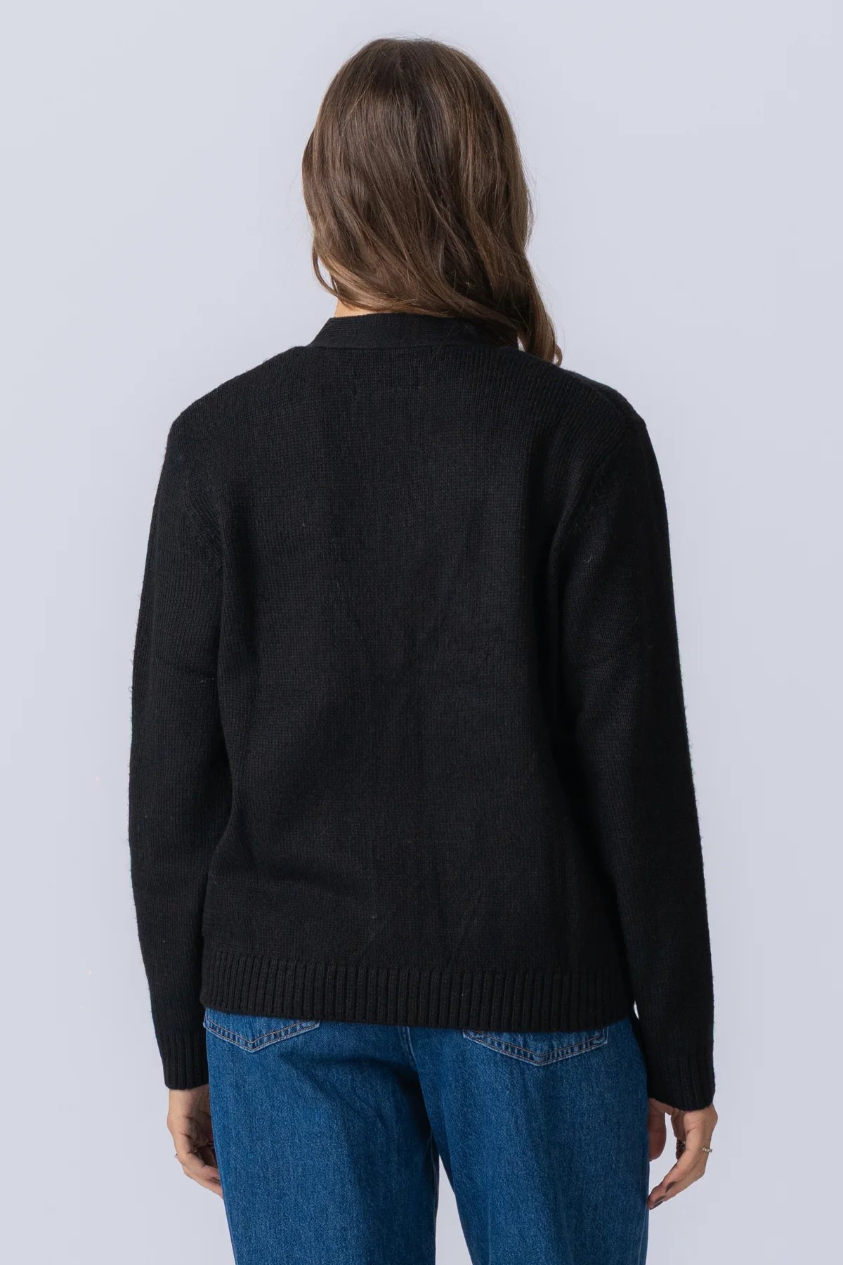 Knitted Cardigan - Black - Image 9