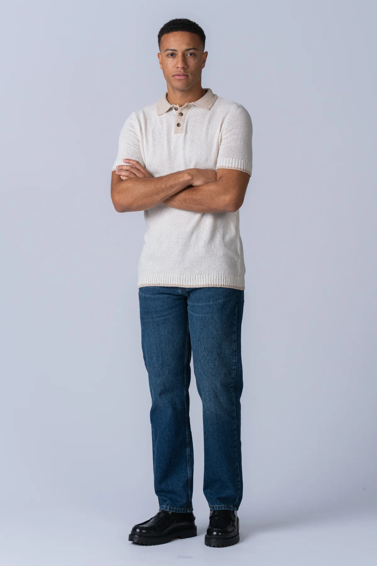Knitted Polo - Ecru - Image 4