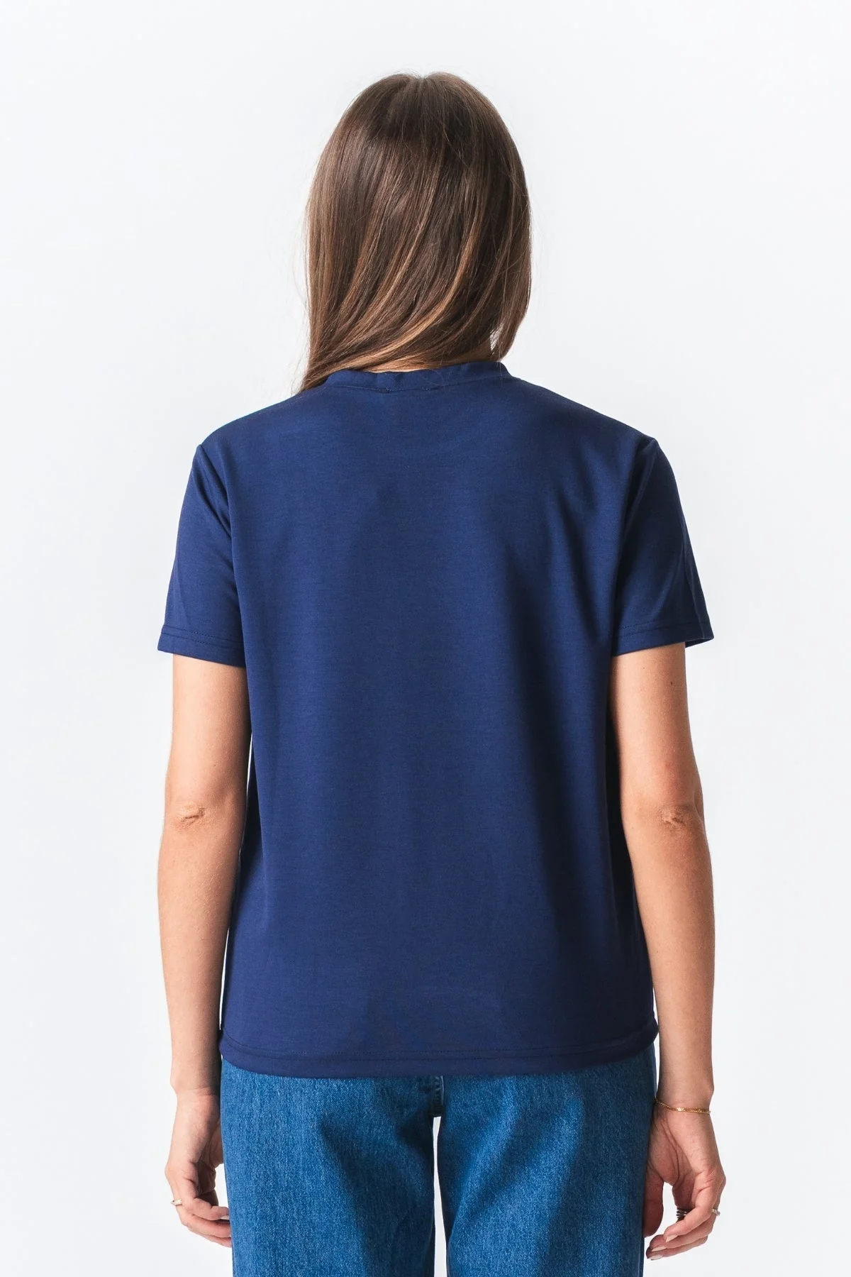 Leah Loose T-shirt - Dark Navy - Image 3