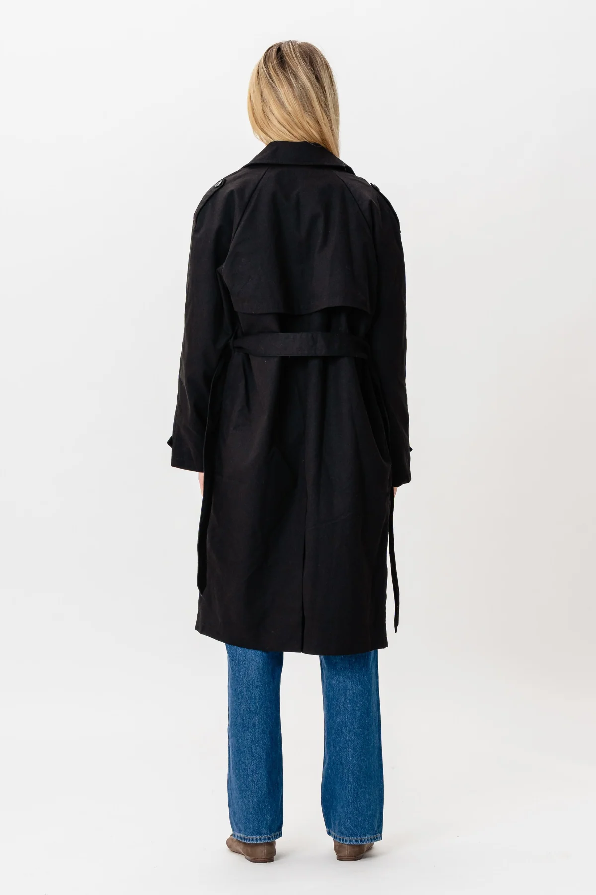 Linea trenchcoat - Sort - Image 10