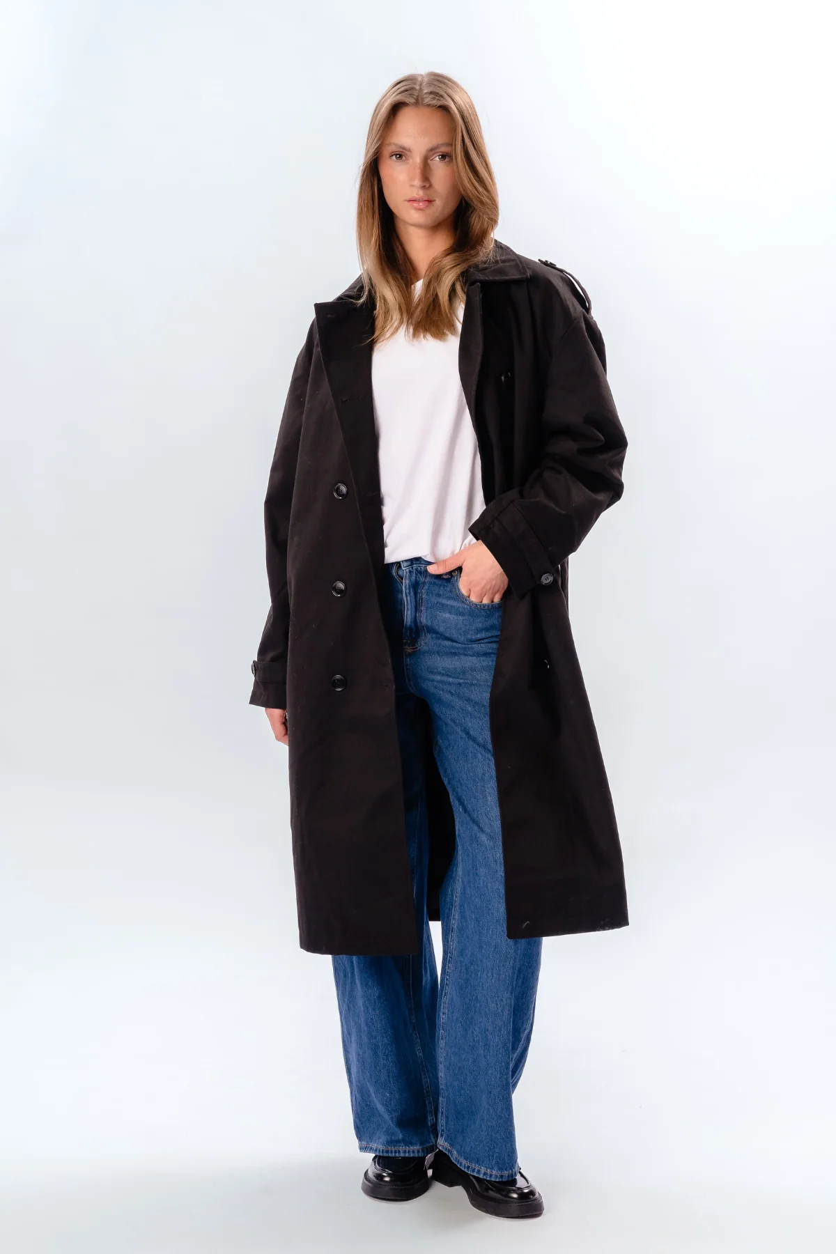 Linea trenchcoat - Sort - Image 11