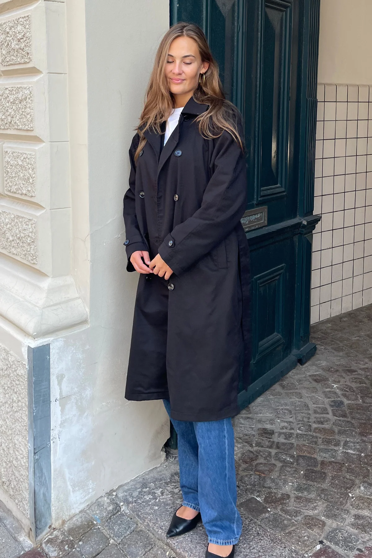 Linea trenchcoat - Sort - Image 5