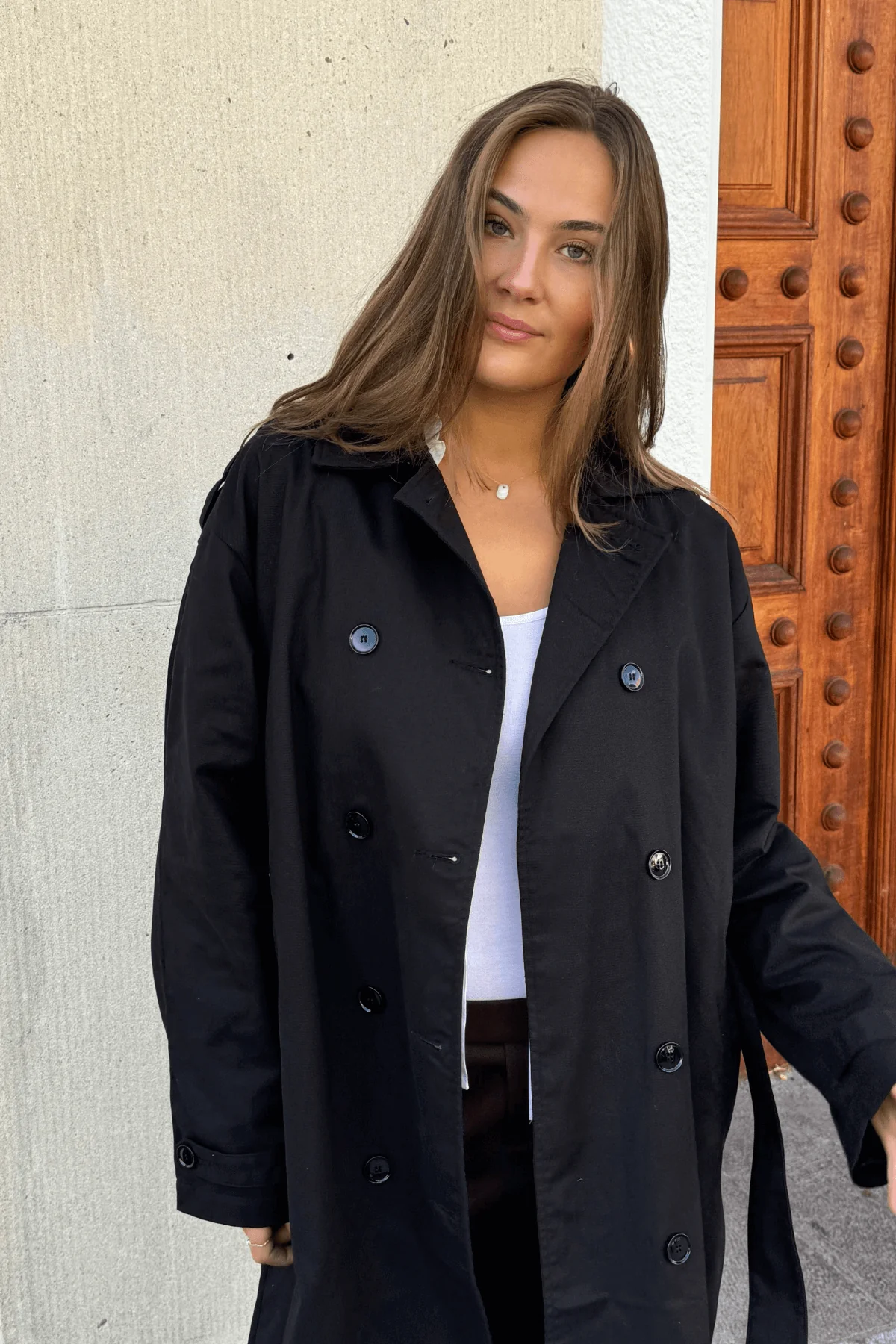 Linea trenchcoat - Sort - Image 6