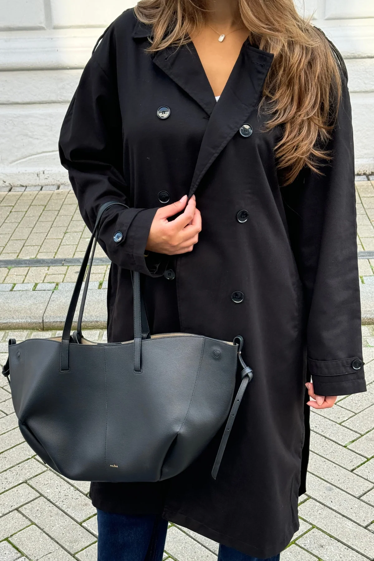 Linea trenchcoat - Sort - Image 7