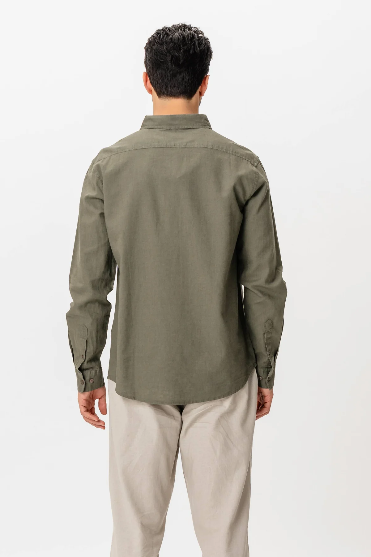 Linen Shirt - Army - Image 7