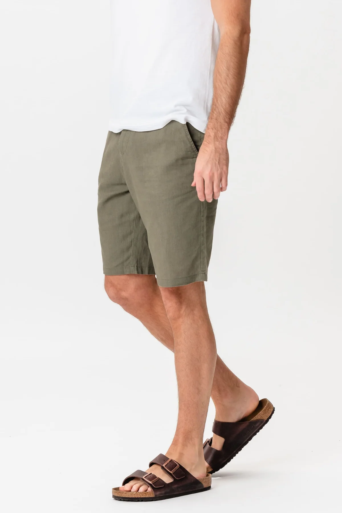 Linen Shorts - Army - Image 5