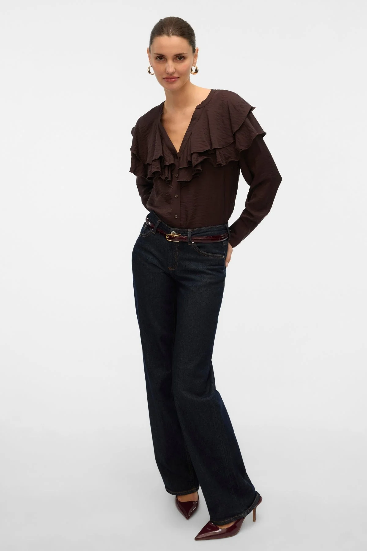 Lizzi Flounce Top - Chocolate Torte - Image 4