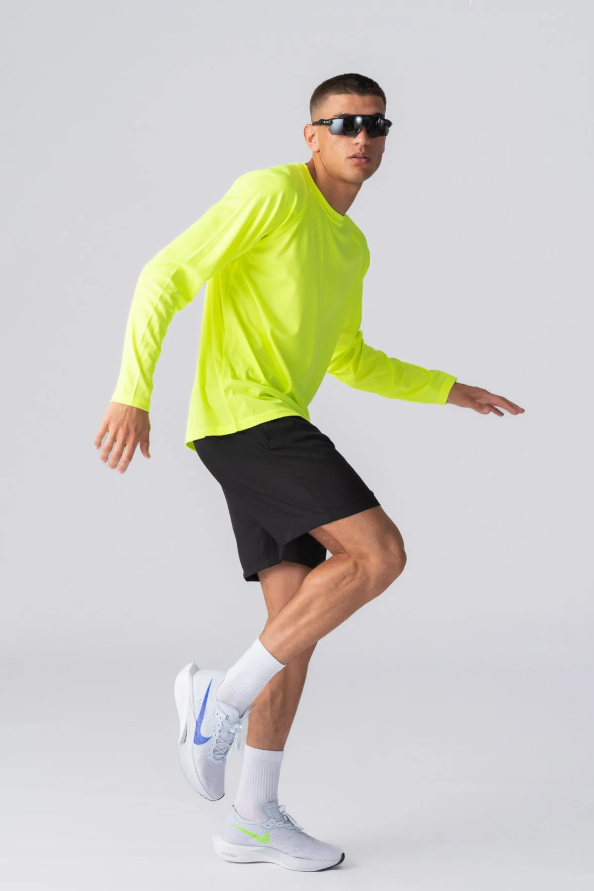 Long-sleeved Training T-shirt - Neon Yellow - Image 3