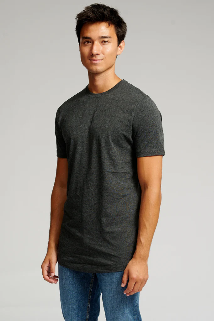 Long T-shirt - Dark Grey Melange - Image 3
