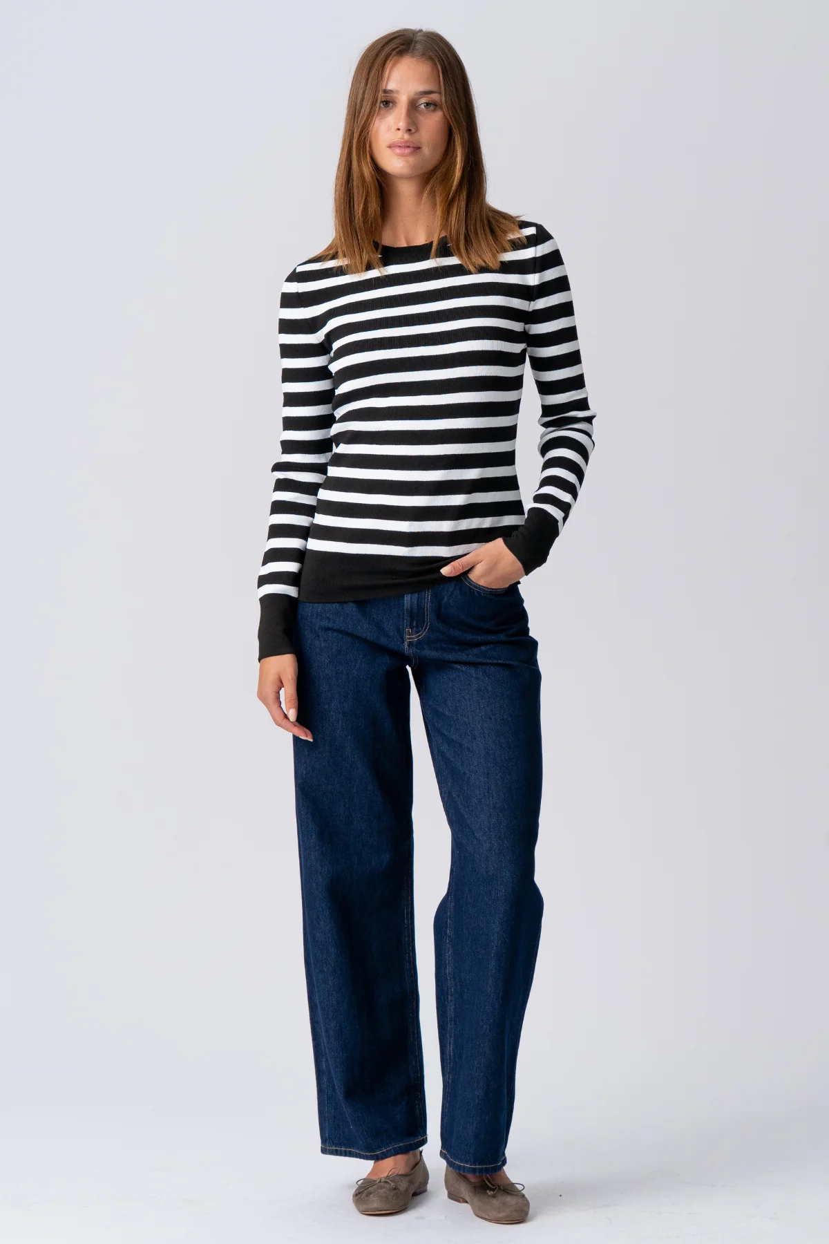 Maja Striped Shirt - Black - Image 3
