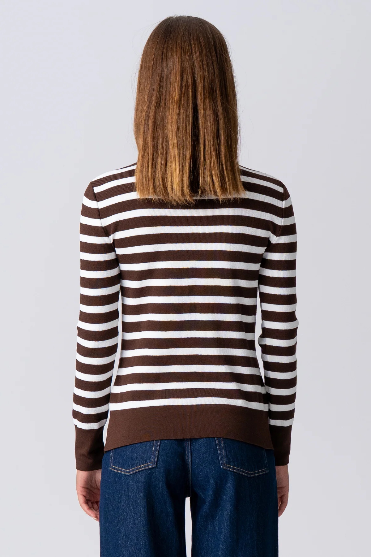 Maja Striped Shirt - Brown - Image 5