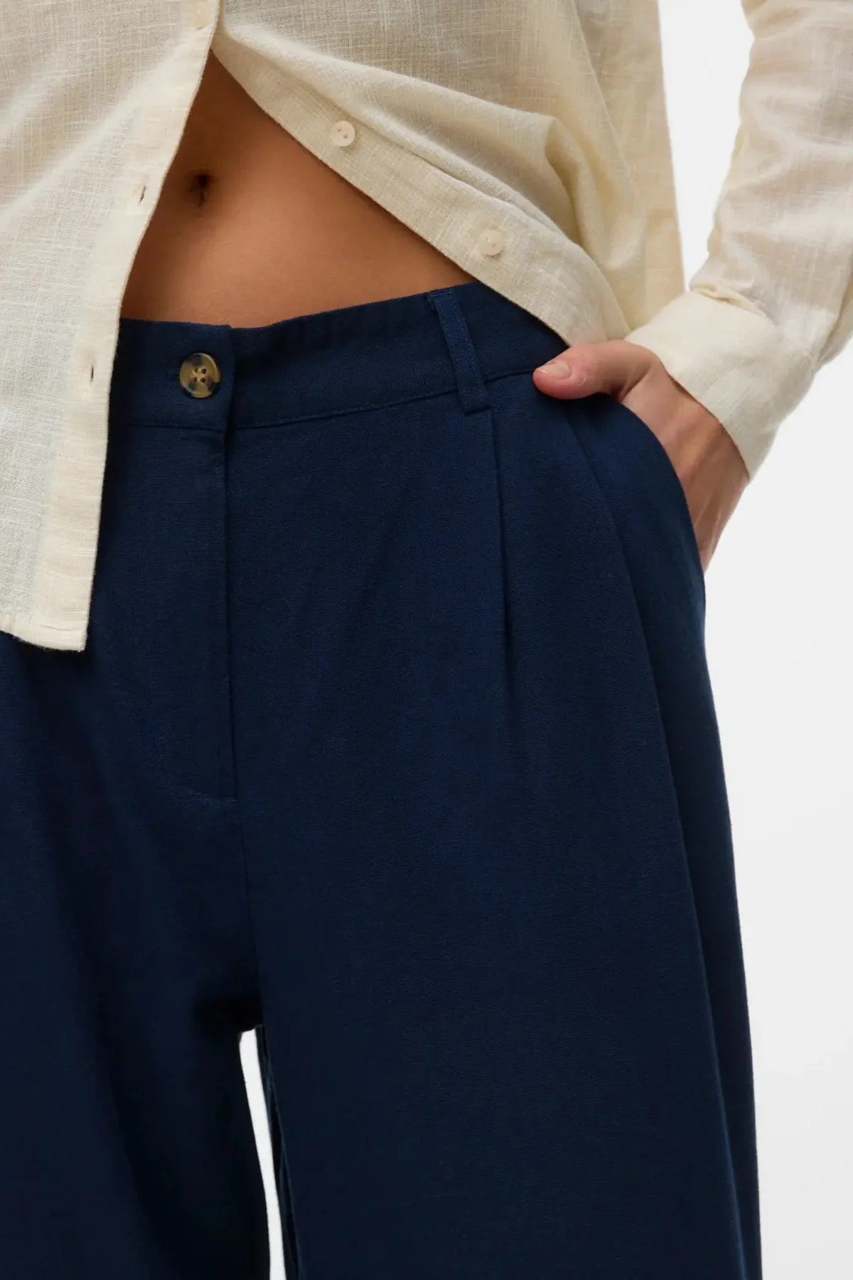 Mymilo Nila Mw Dad Pants - Navy Blazer - Image 3