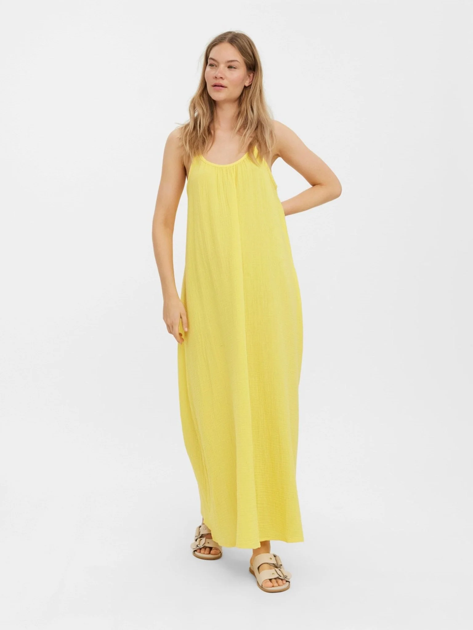 Natali Singlet Dress - Yellow - Image 3