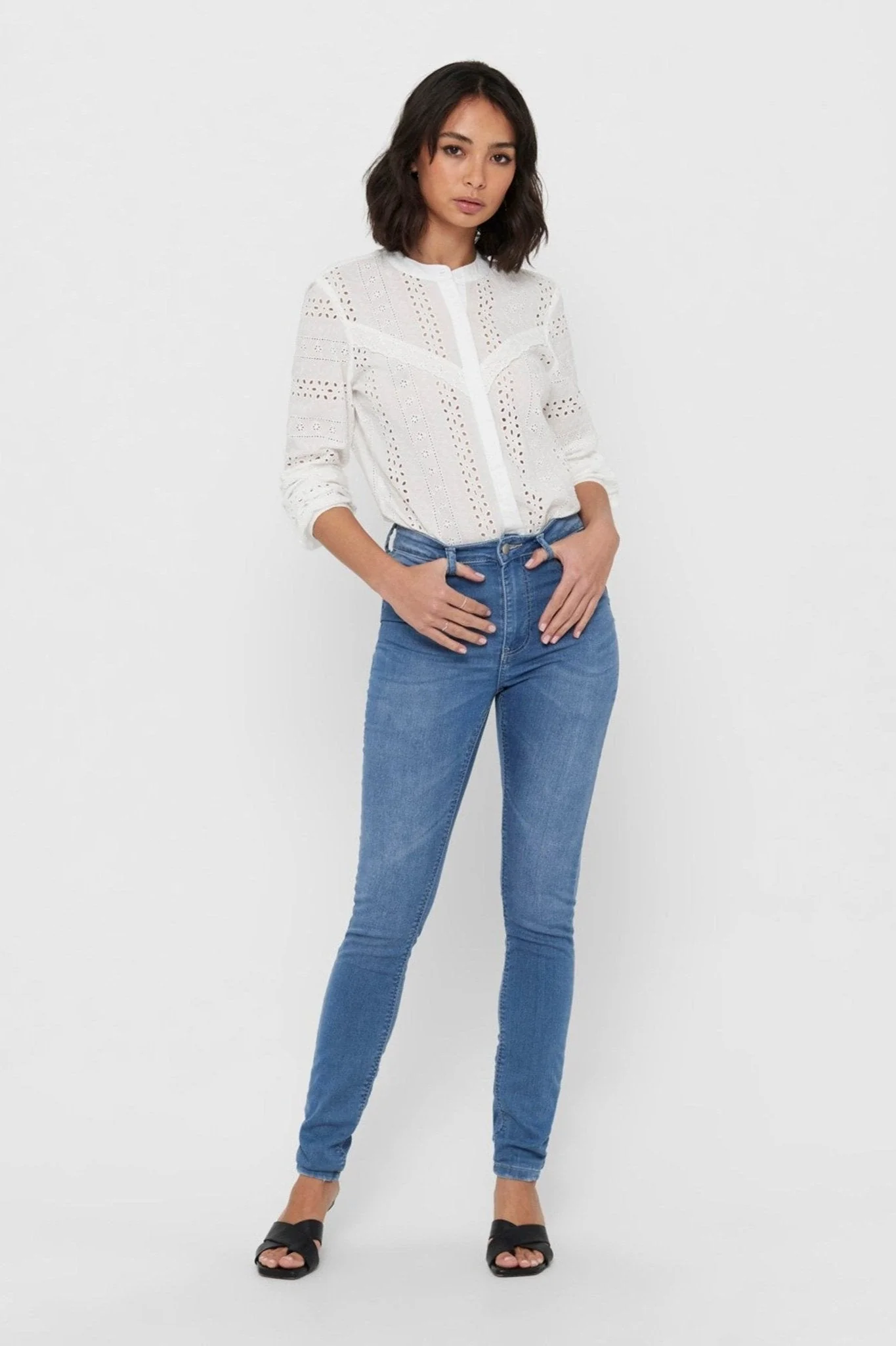 Performance Jeans - Light blue (high-waist) - Image 3